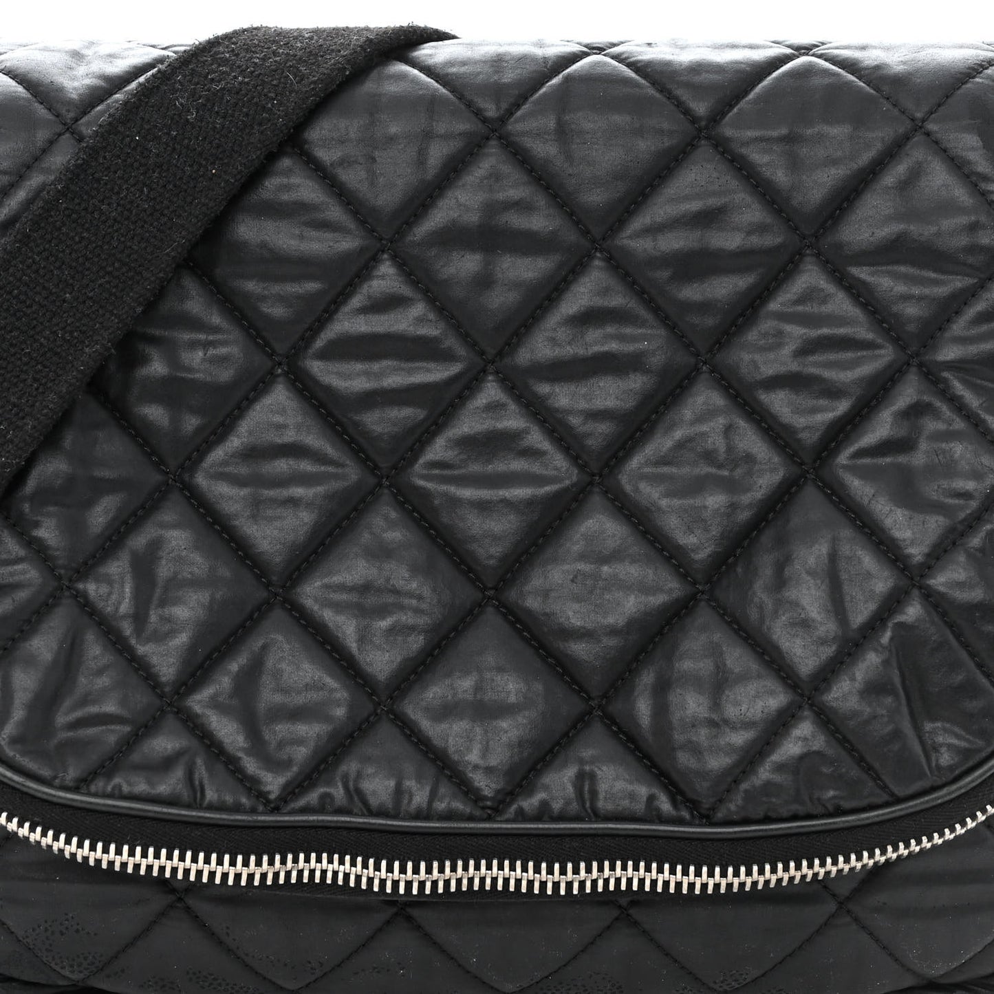 Nylon Quilted Coco Cocoon Messenger Black