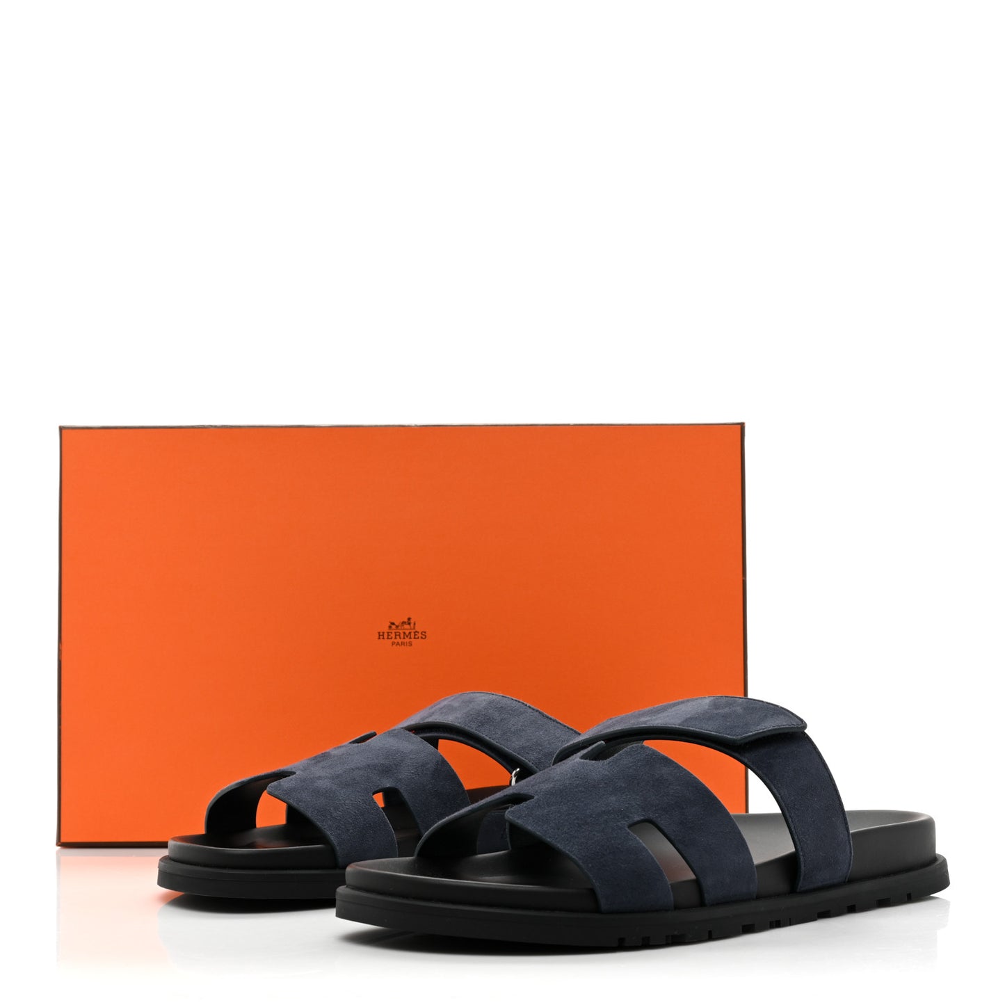 Suede Goatskin Mens Chypre Sandals 43.5 Bleu Celeste