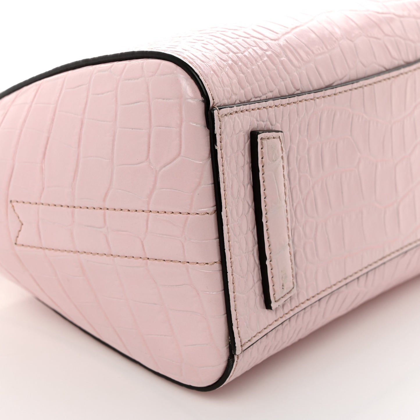 Calfskin Crocodile Embossed Mini Antigona Pink
