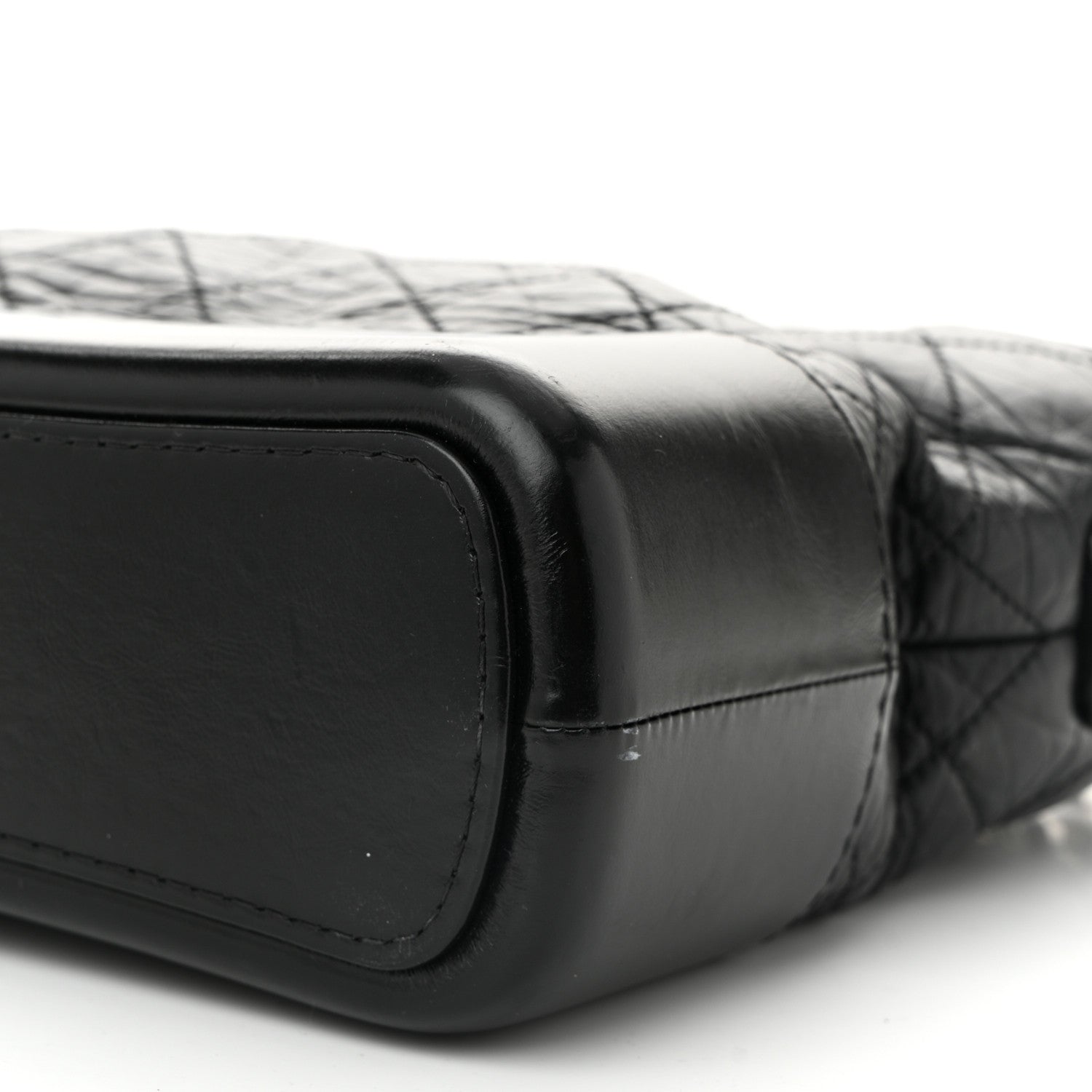 Chanel Aged Calfskin Quilted Small Gabrielle Logo Hobo Black 10 of 11