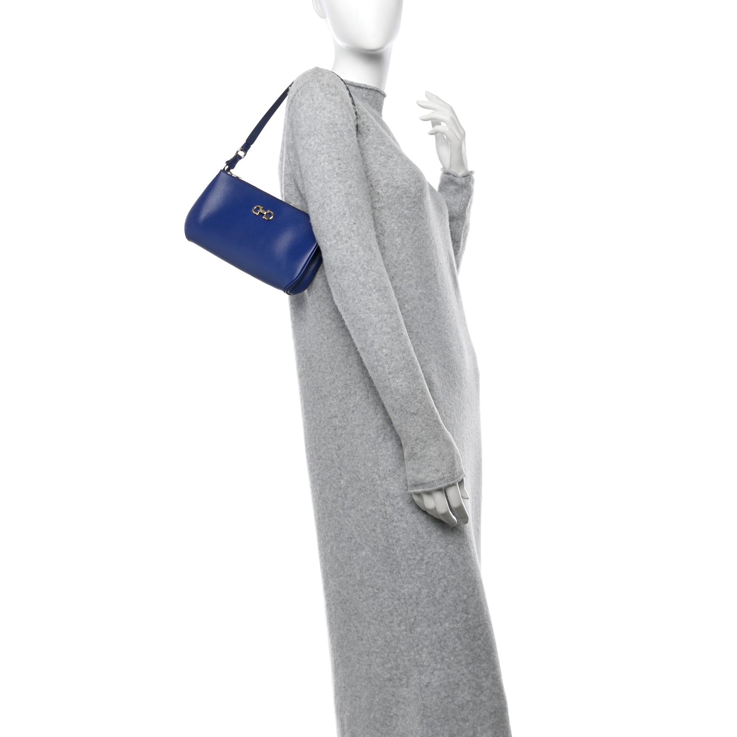 Calfskin Shoulder Bag Blue