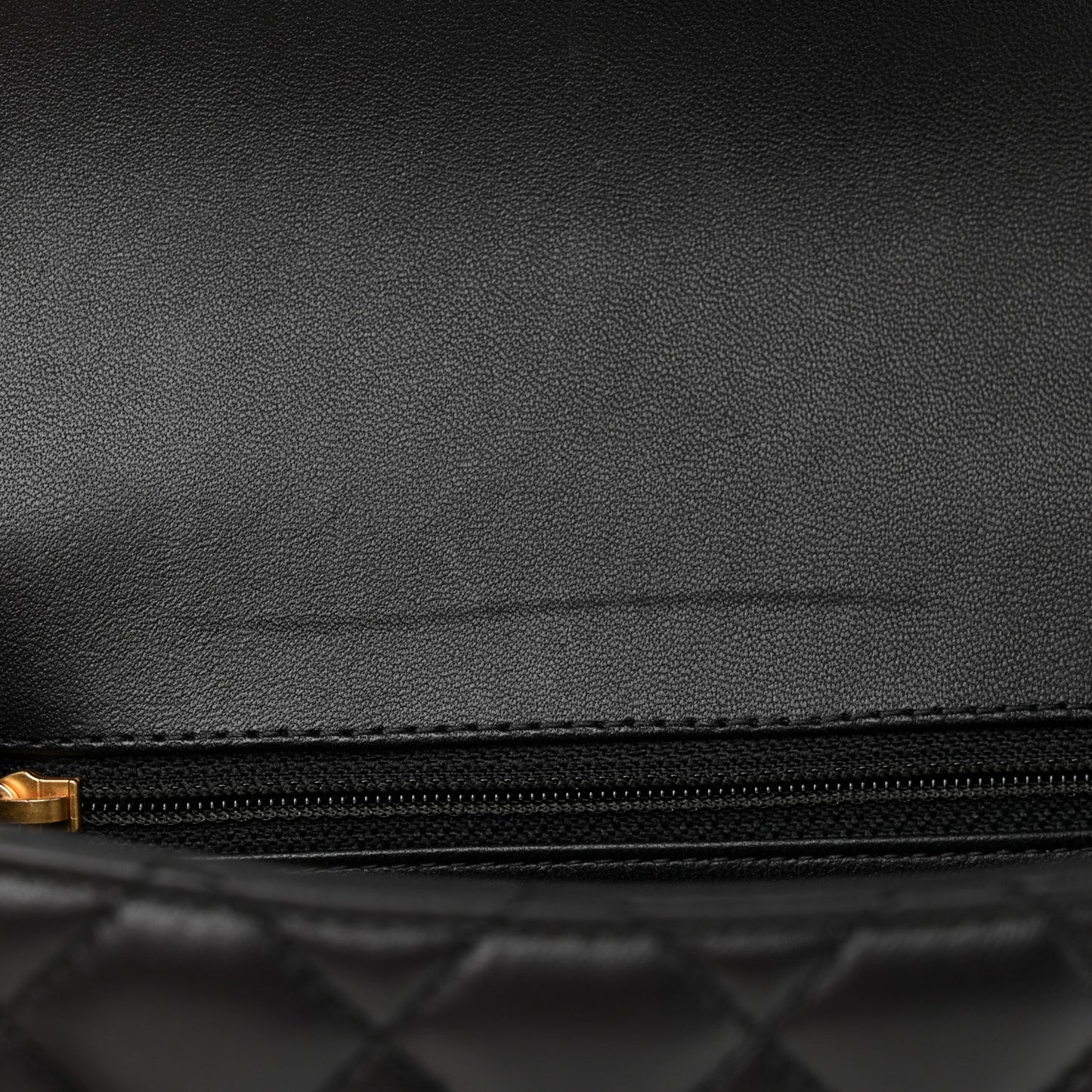 Lambskin Enamel Quilted Mini Flap Black