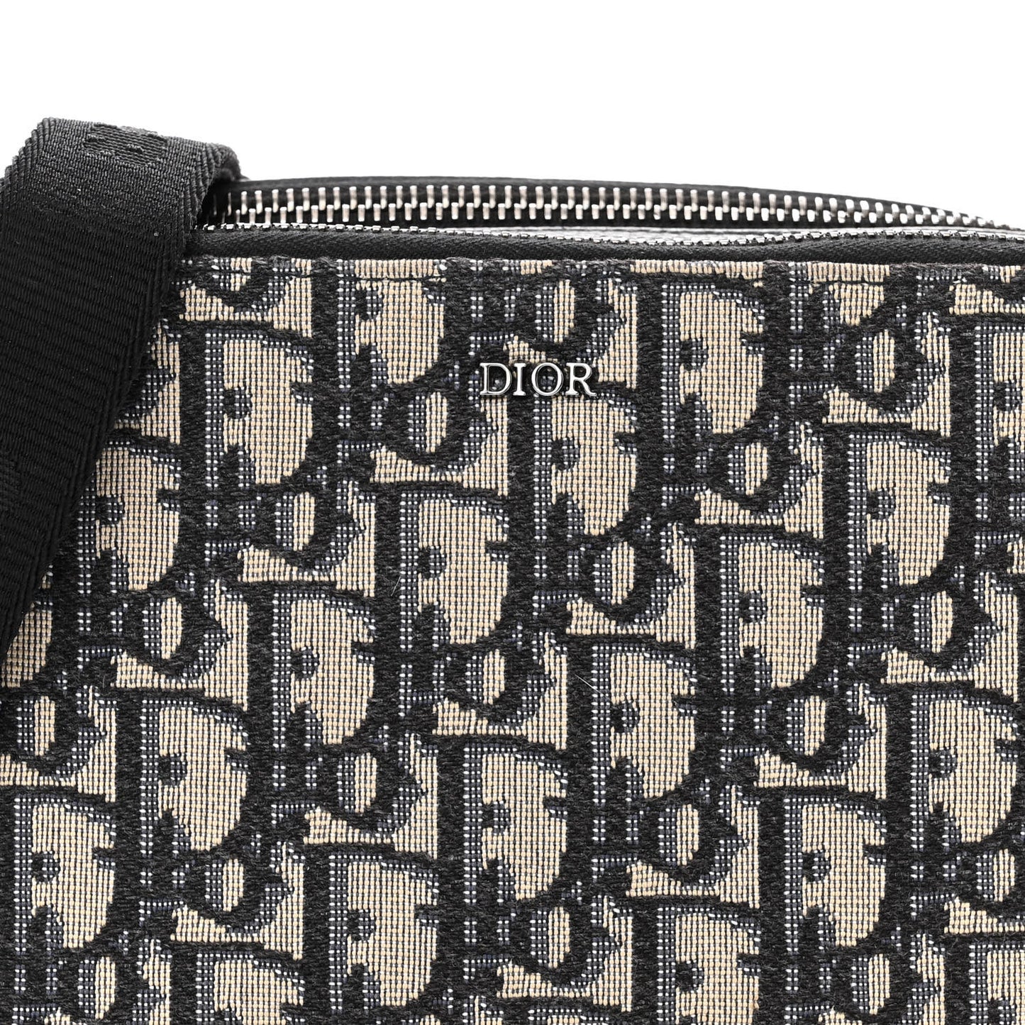 Oblique Pouch Beige Black
