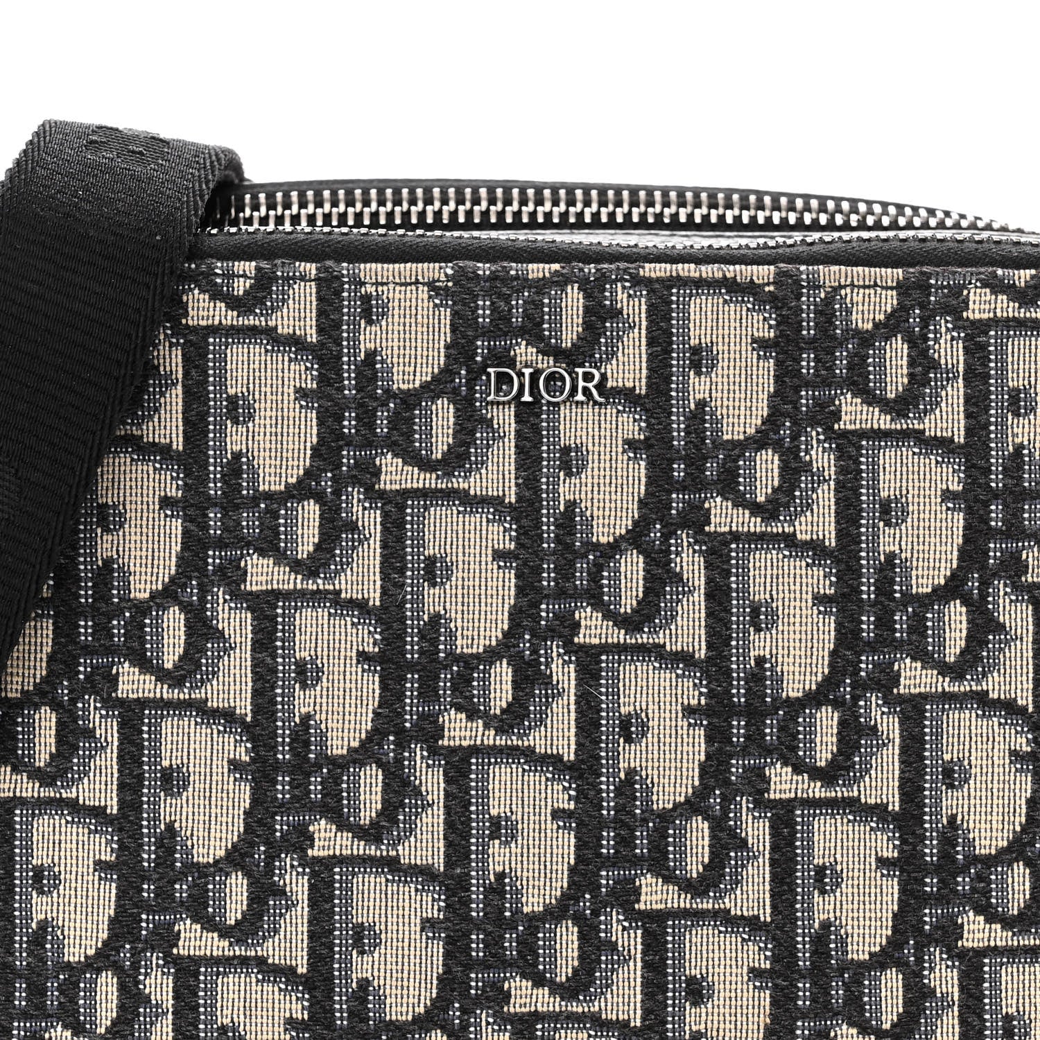 Christian Dior Oblique Pouch Beige Black 8 of 10