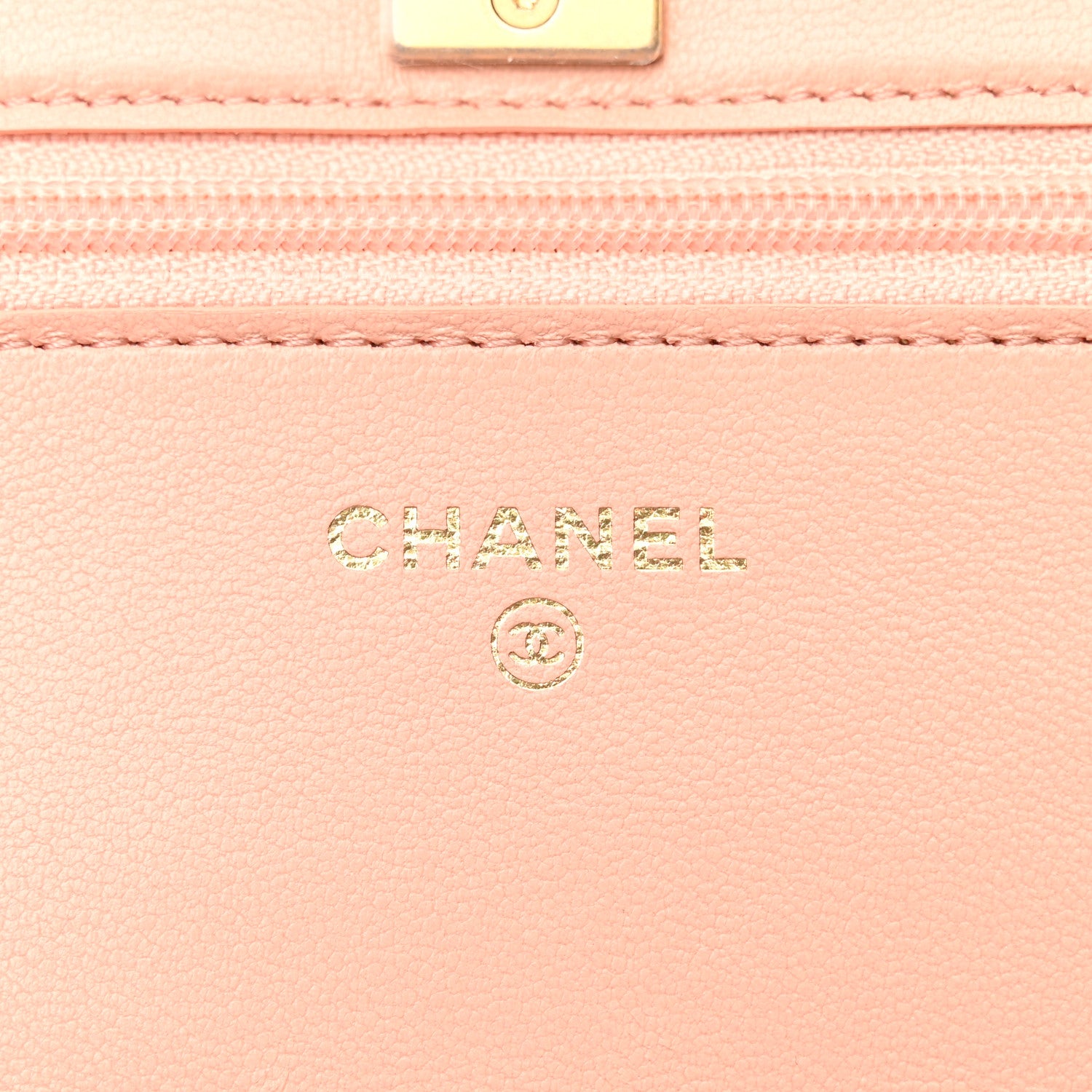 Chanel Lambskin Quilted Pearl Crush Wallet on Chain WOC Light Orange 6 of 11