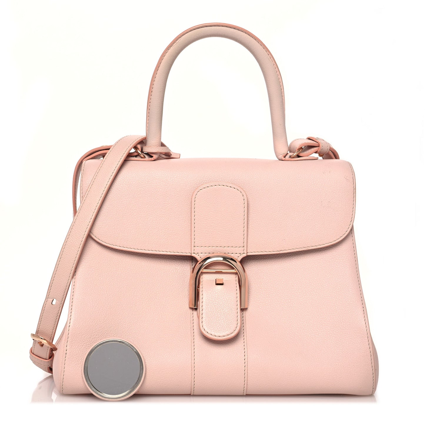 Grained Calfskin MM Brillant Satchel Nude