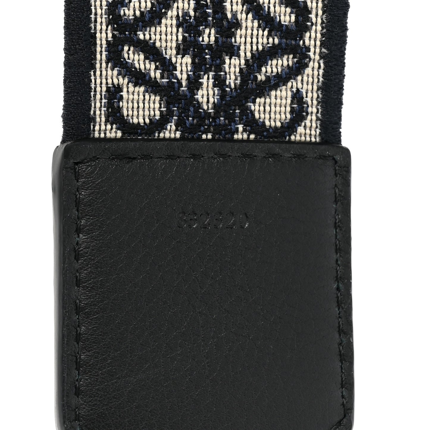 Calfskin Jacquard Anagram Strap Black