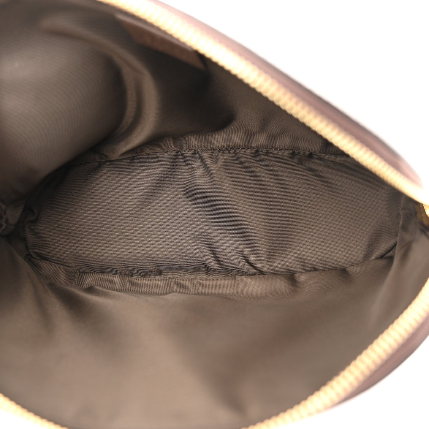 GG Supreme Monogram Textured Calfskin Web Large Ophidia Cosmetic Case Beige Ebony New Acero
