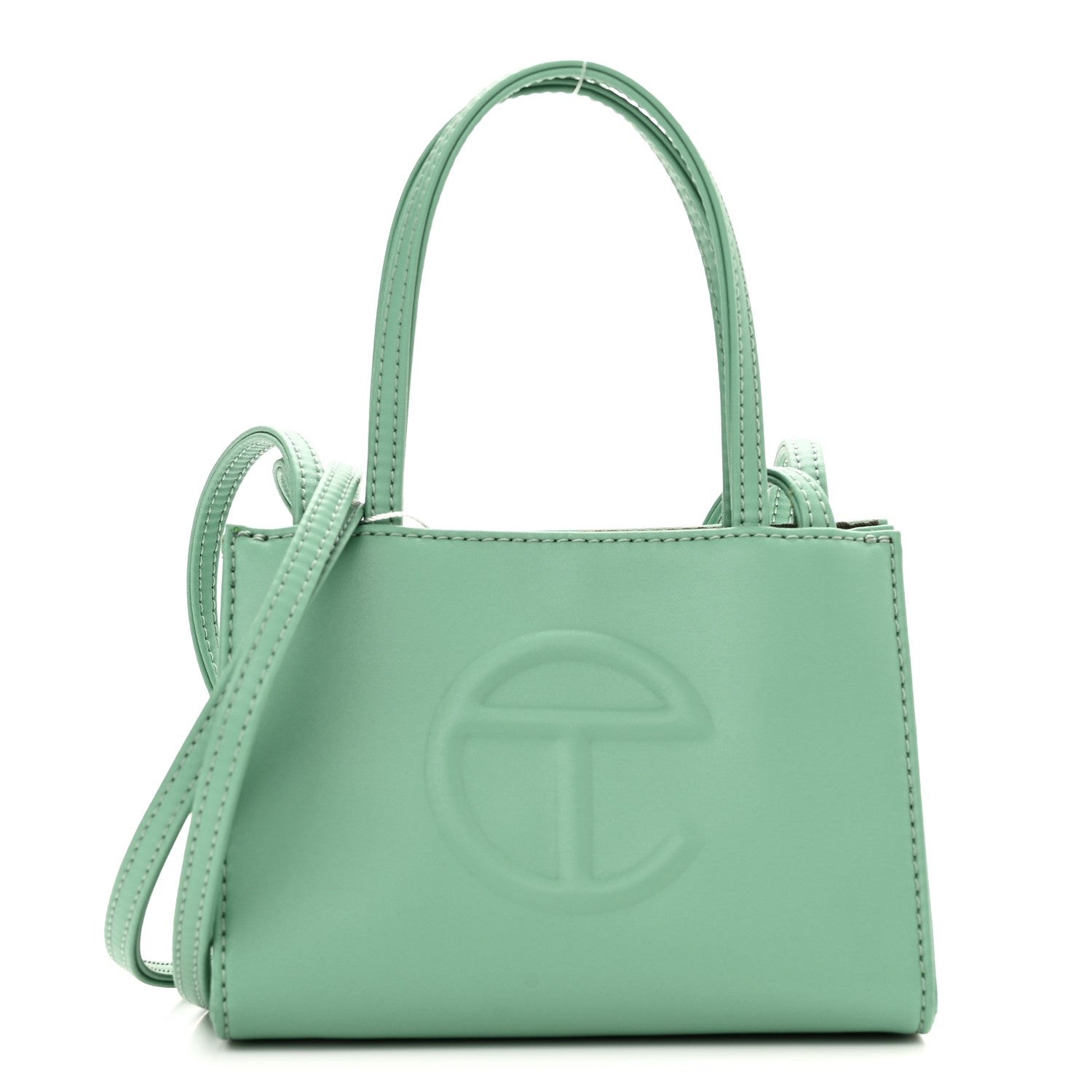 Telfar Vegan Leather Small Shopping Bag Sage 1 of 10