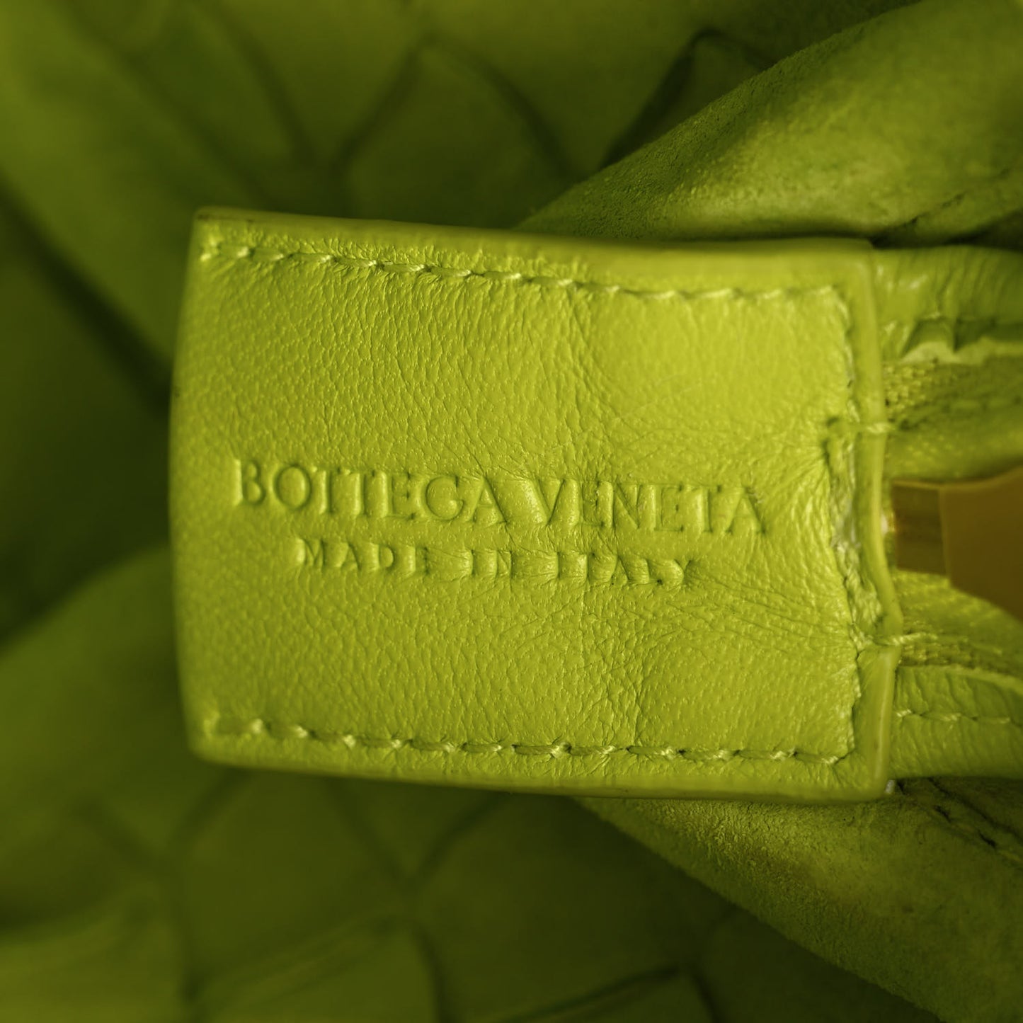 Nappa Intrecciato Mini Loop Camera Bag Acid Kiwi