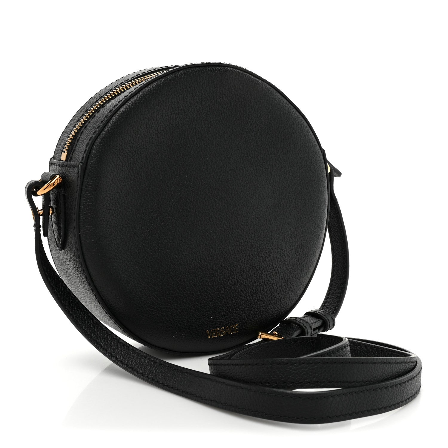 Versace Calfskin La Medusa Round Camera Bag Black 3 of 8