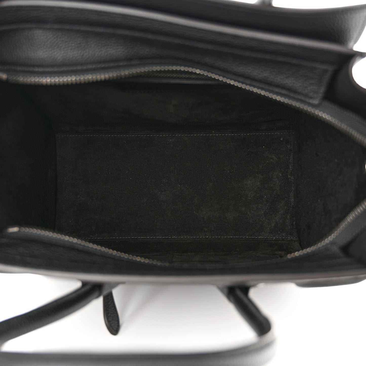 Drummed Calfskin Micro Luggage Black