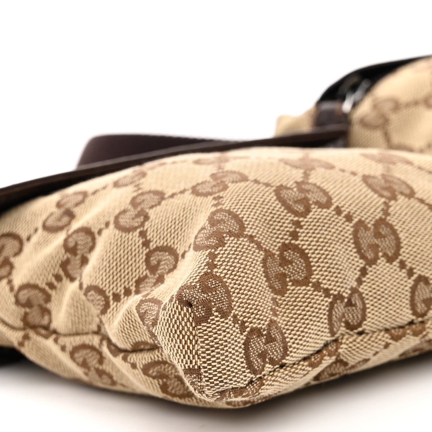 Gucci Monogram Double Pocket Belt Bag Dark Brown 10 of 14