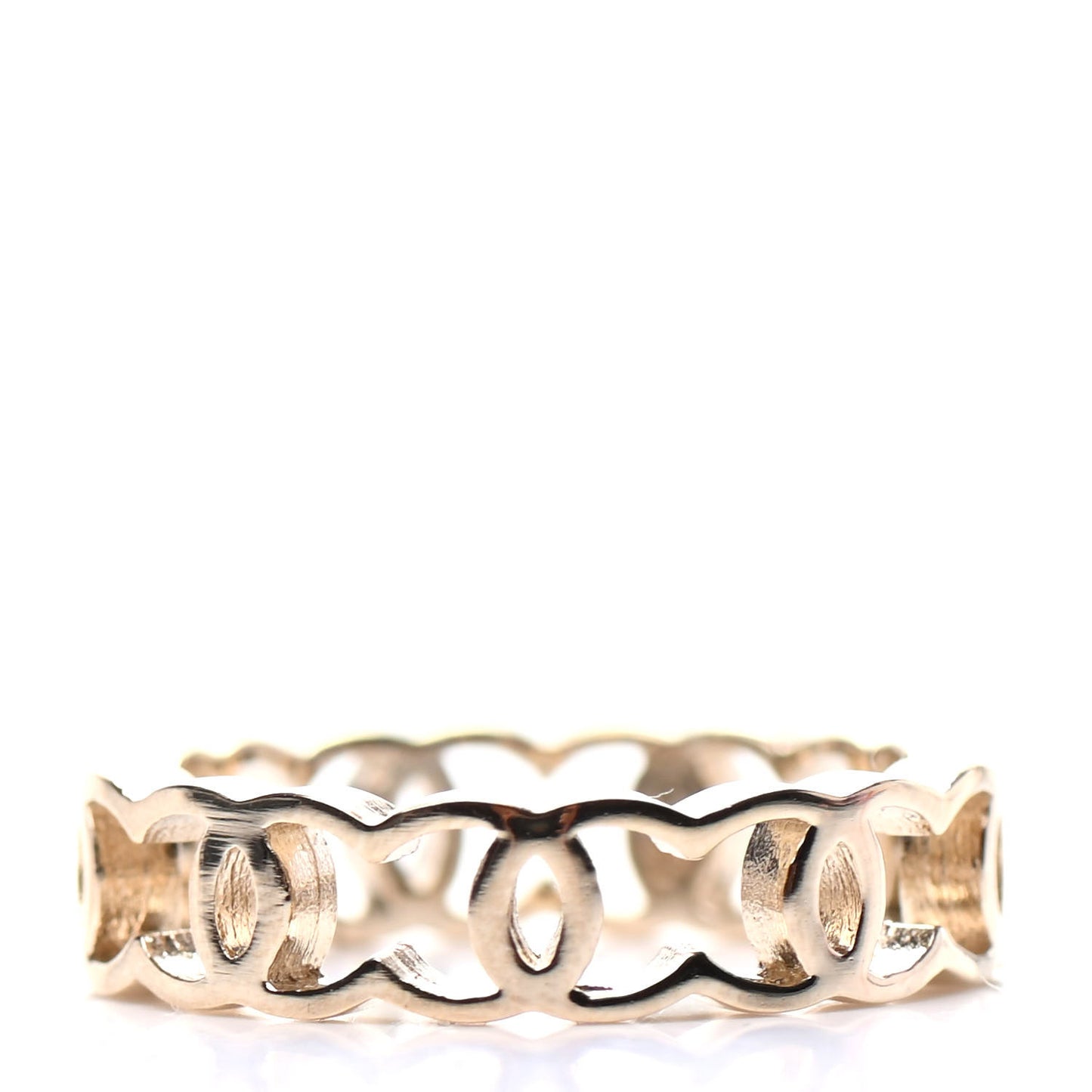 Metal Chain CC Ring 5 Gold