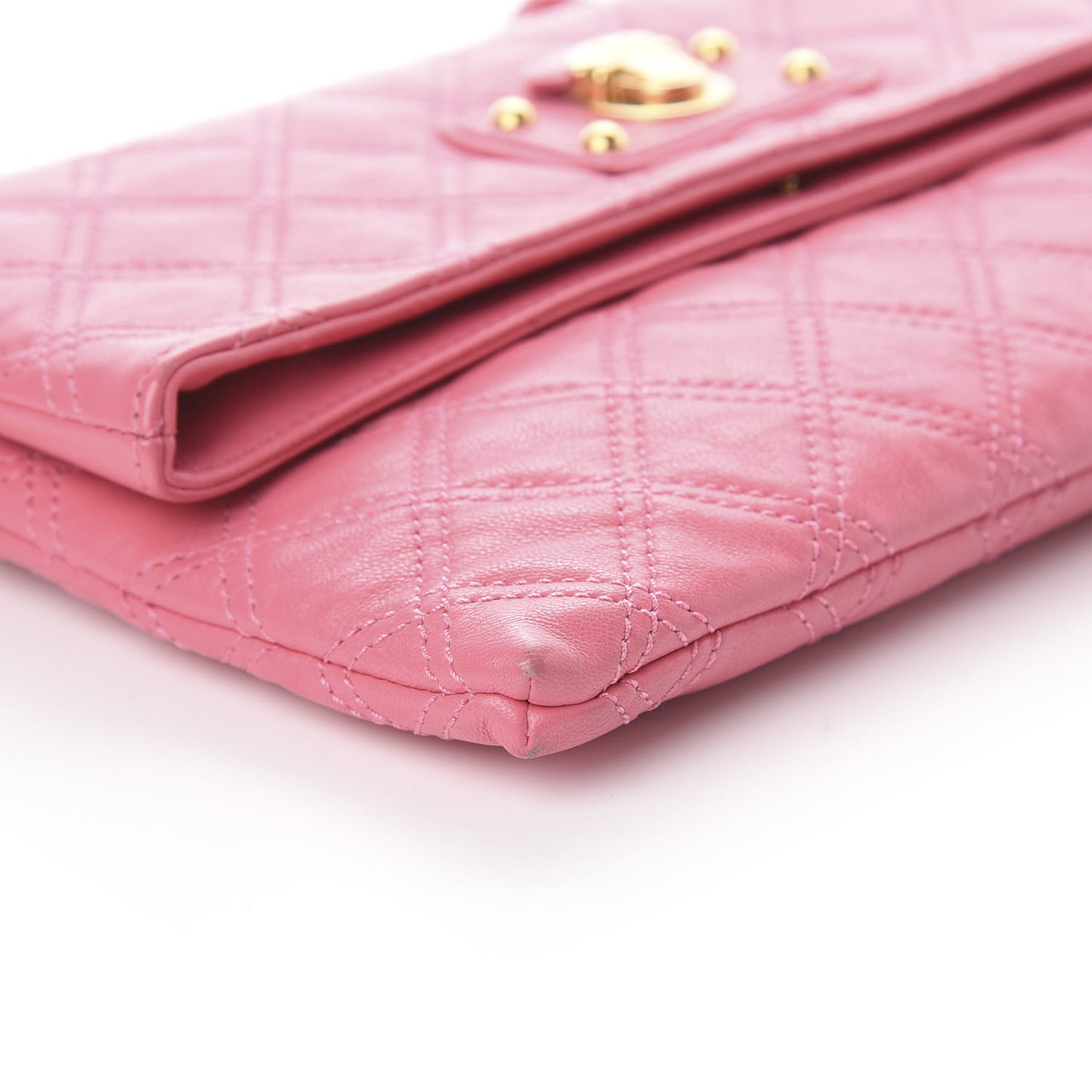 Lambskin Quilted The Single Crossbody Pink