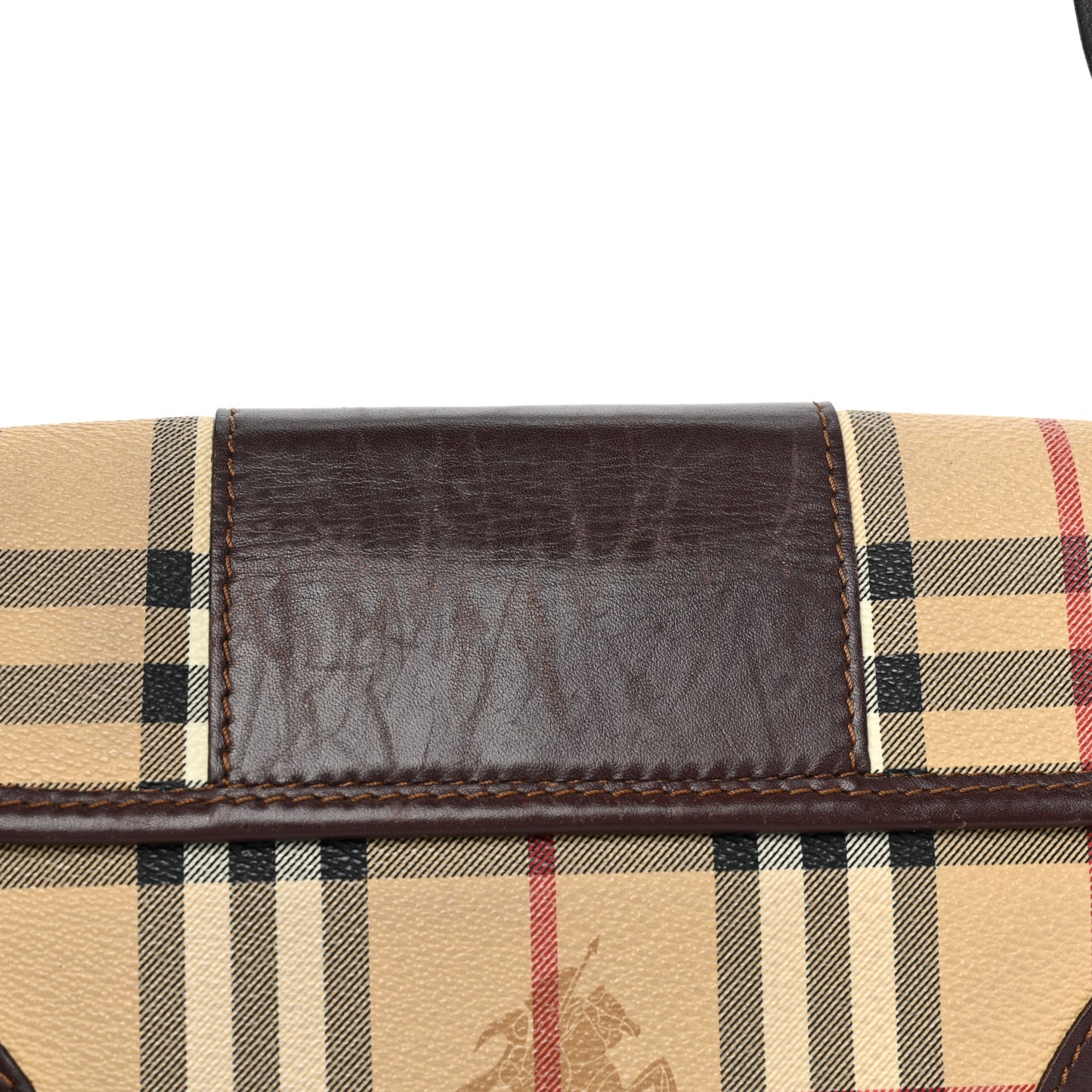 Haymarket Check Buckle Shoulder Bag Chocolate