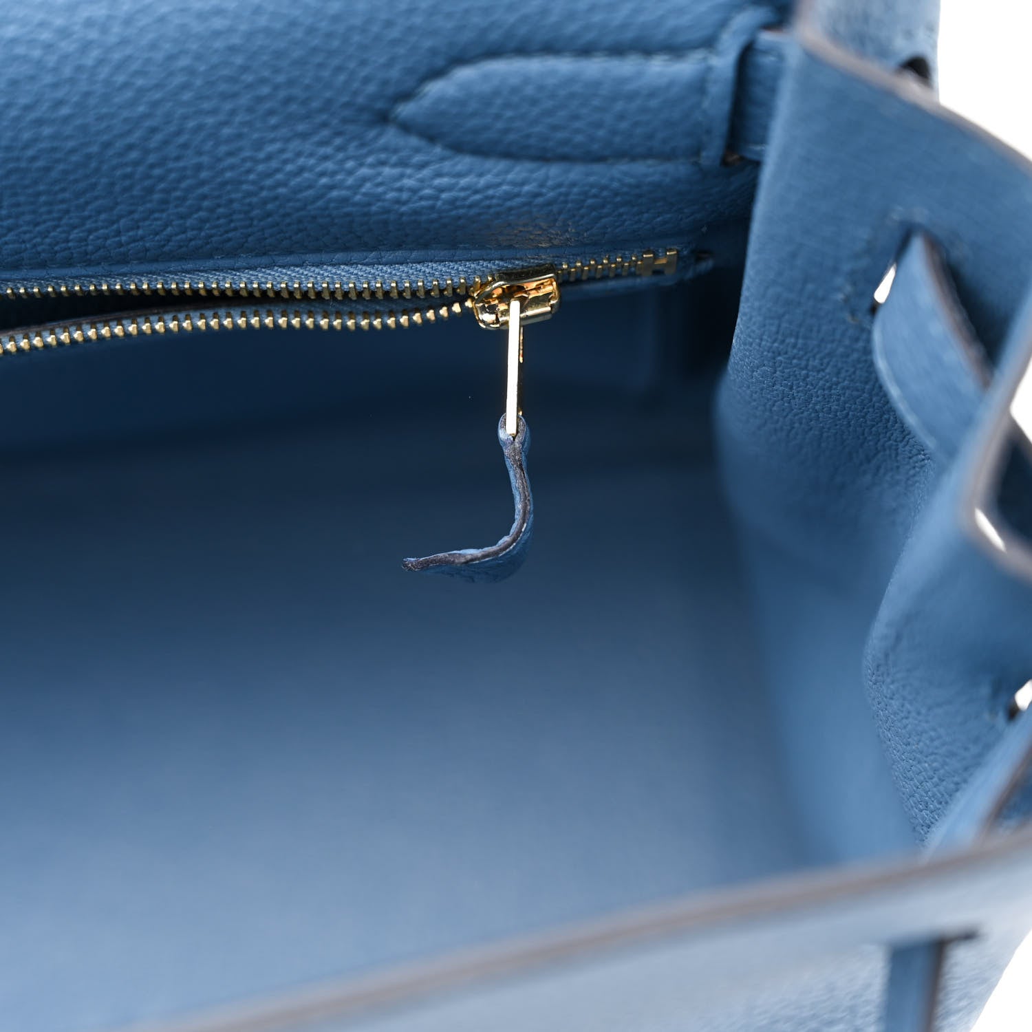 Hermes Togo Kelly Retourne 32 Azur 11 of 15