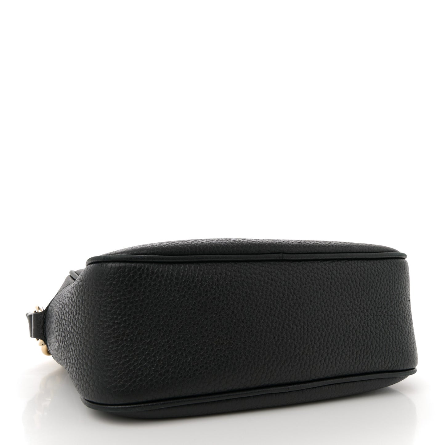 Pebbled Calfskin Small Soho Disco Bag Black