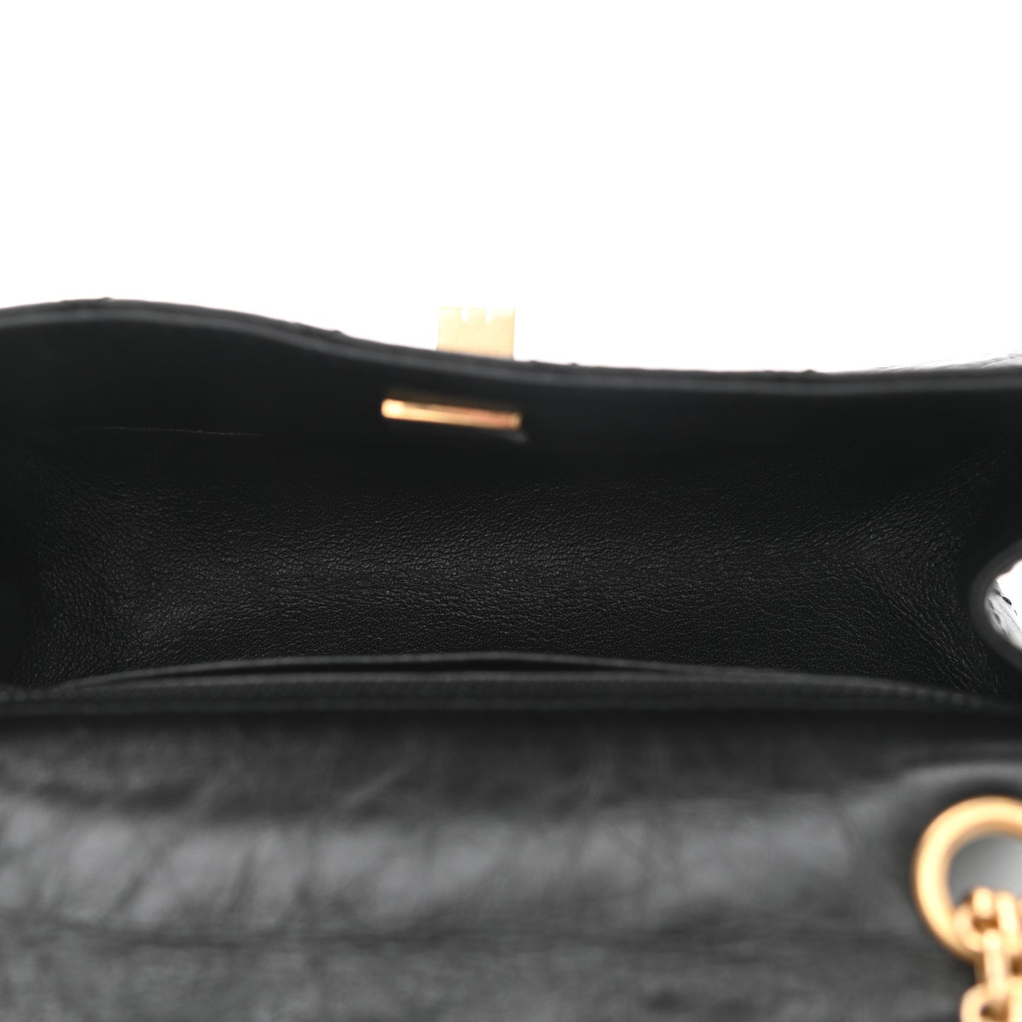 Aged Calfskin Quilted 2.55 Reissue Mini Flap Black