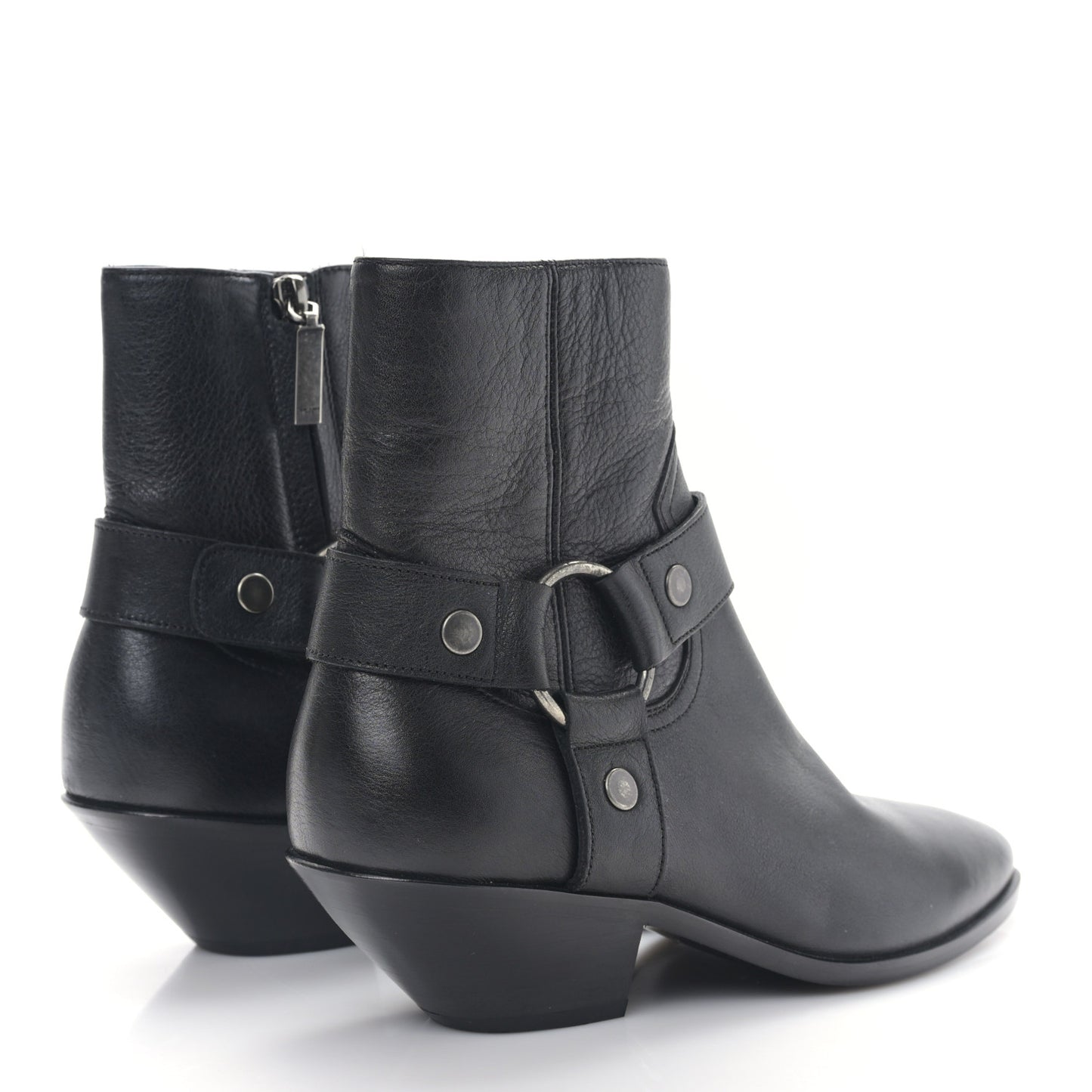Calfskin West Harness Boots 36 Black