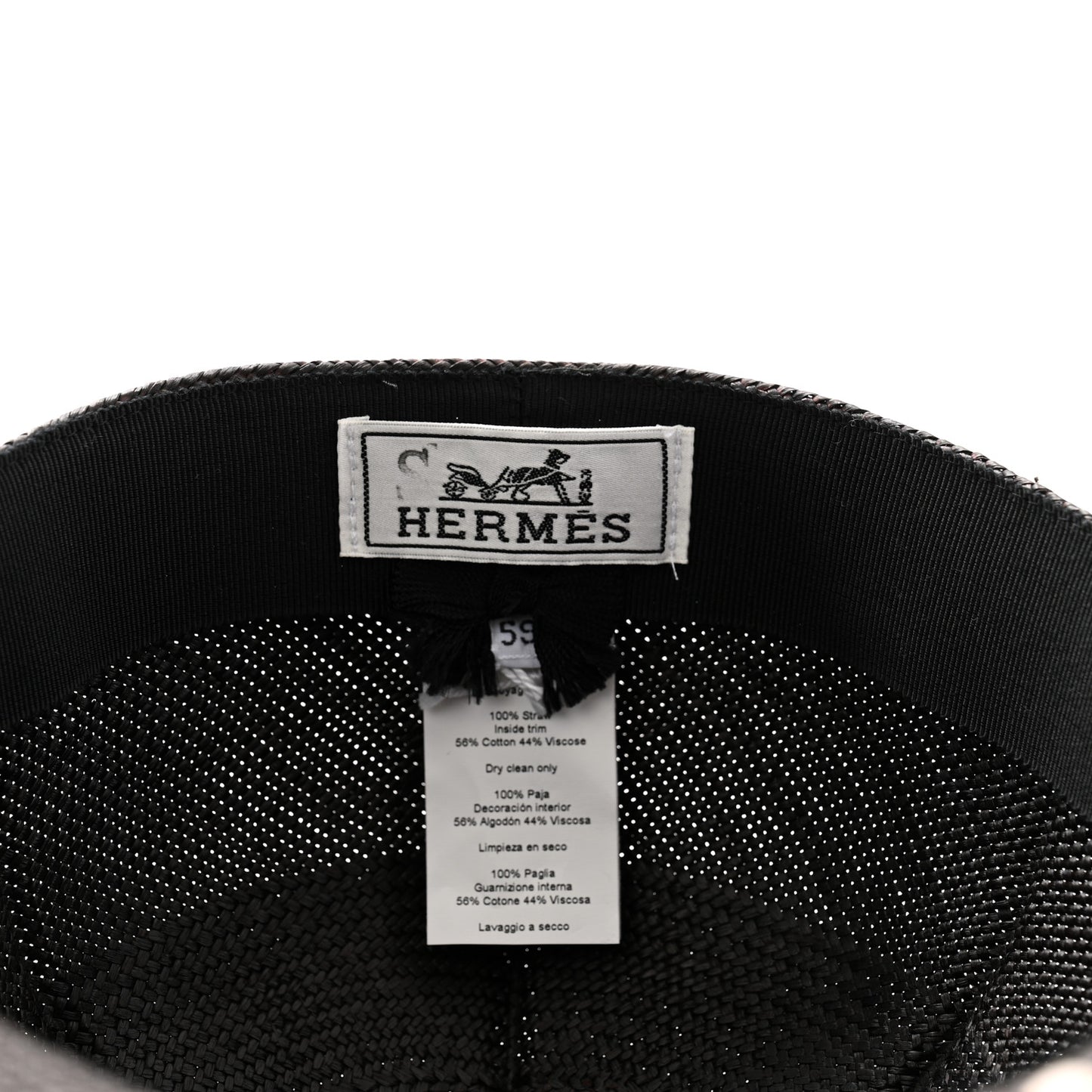 Panama Straw Mens Riley Cap 59 Black
