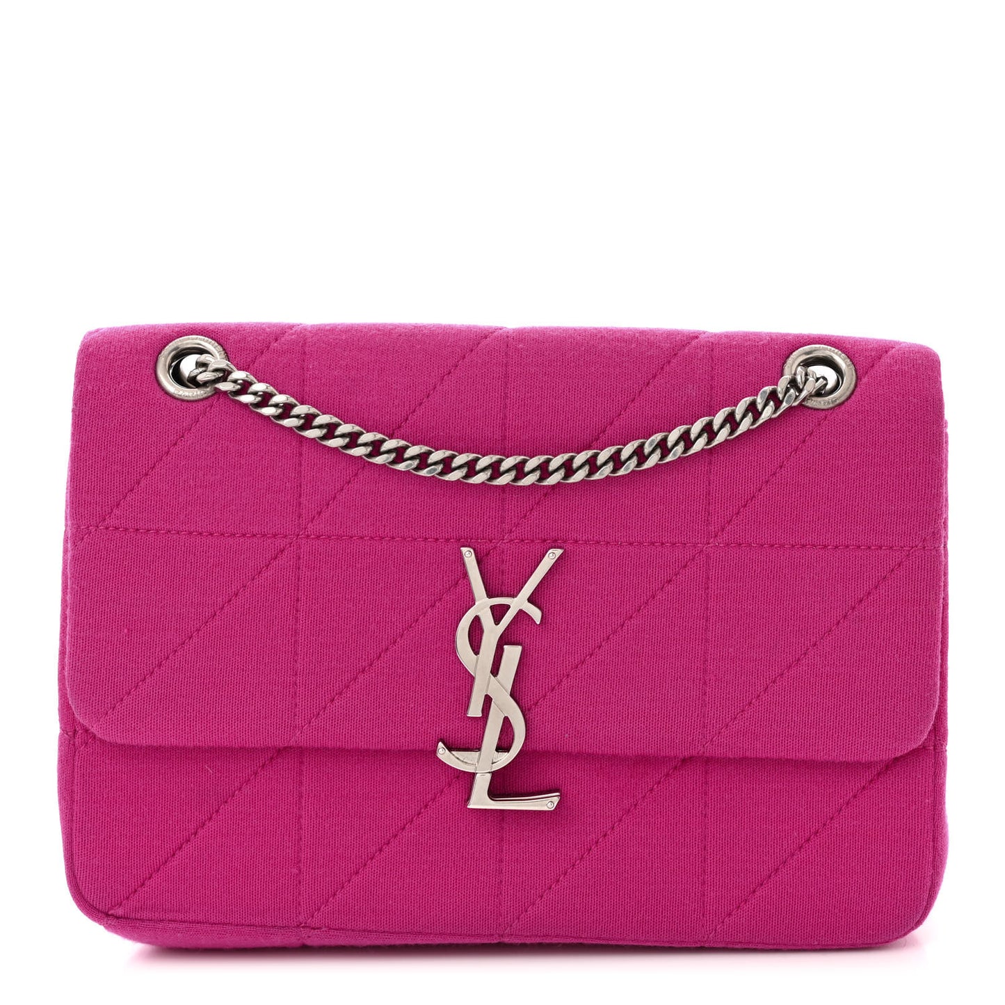 Jersey Wool Patchwork Monogram Medium Jamie Fuchsia