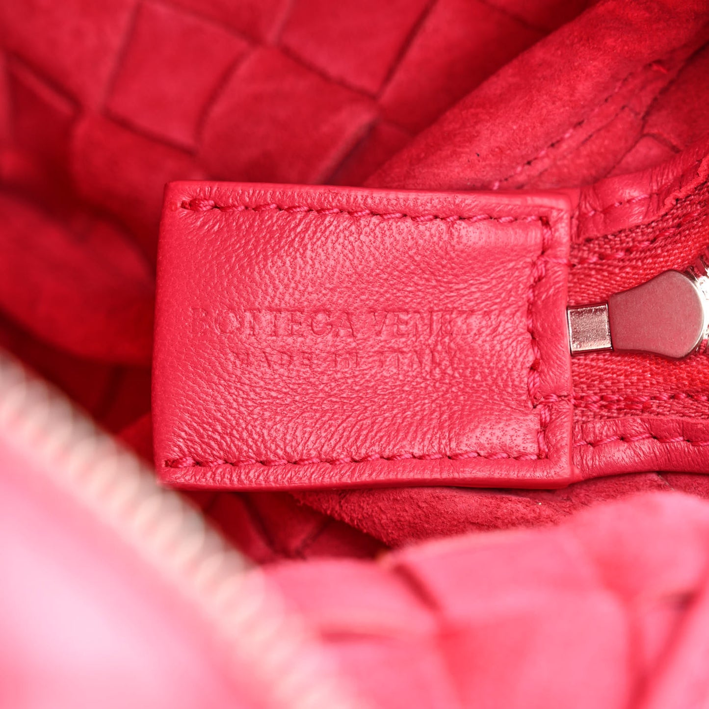 Nappa Intrecciato Mini Loop Camera Bag Cranberry