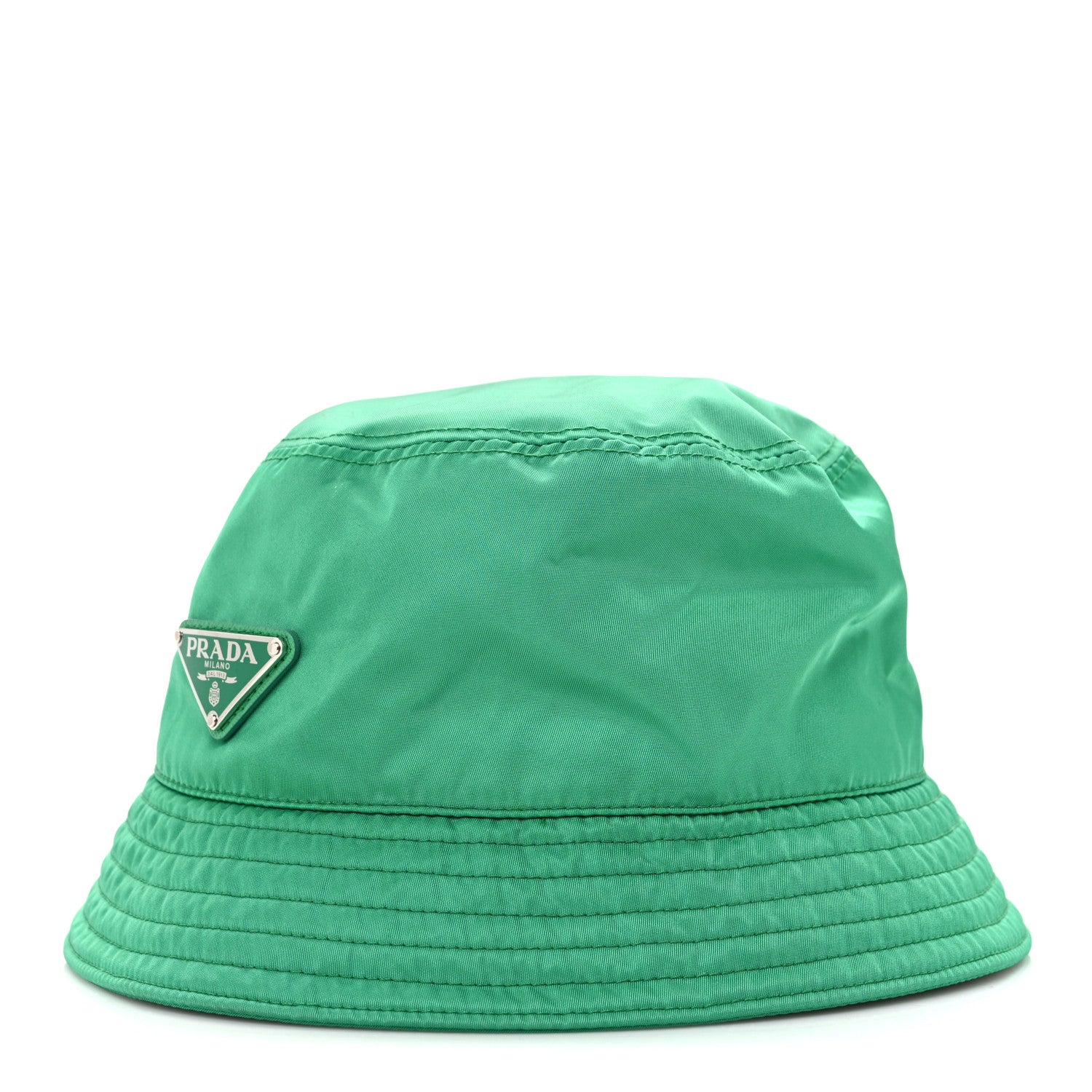 Prada Re-Nylon Triangle Womens Bucket Hat L Menta 1804947