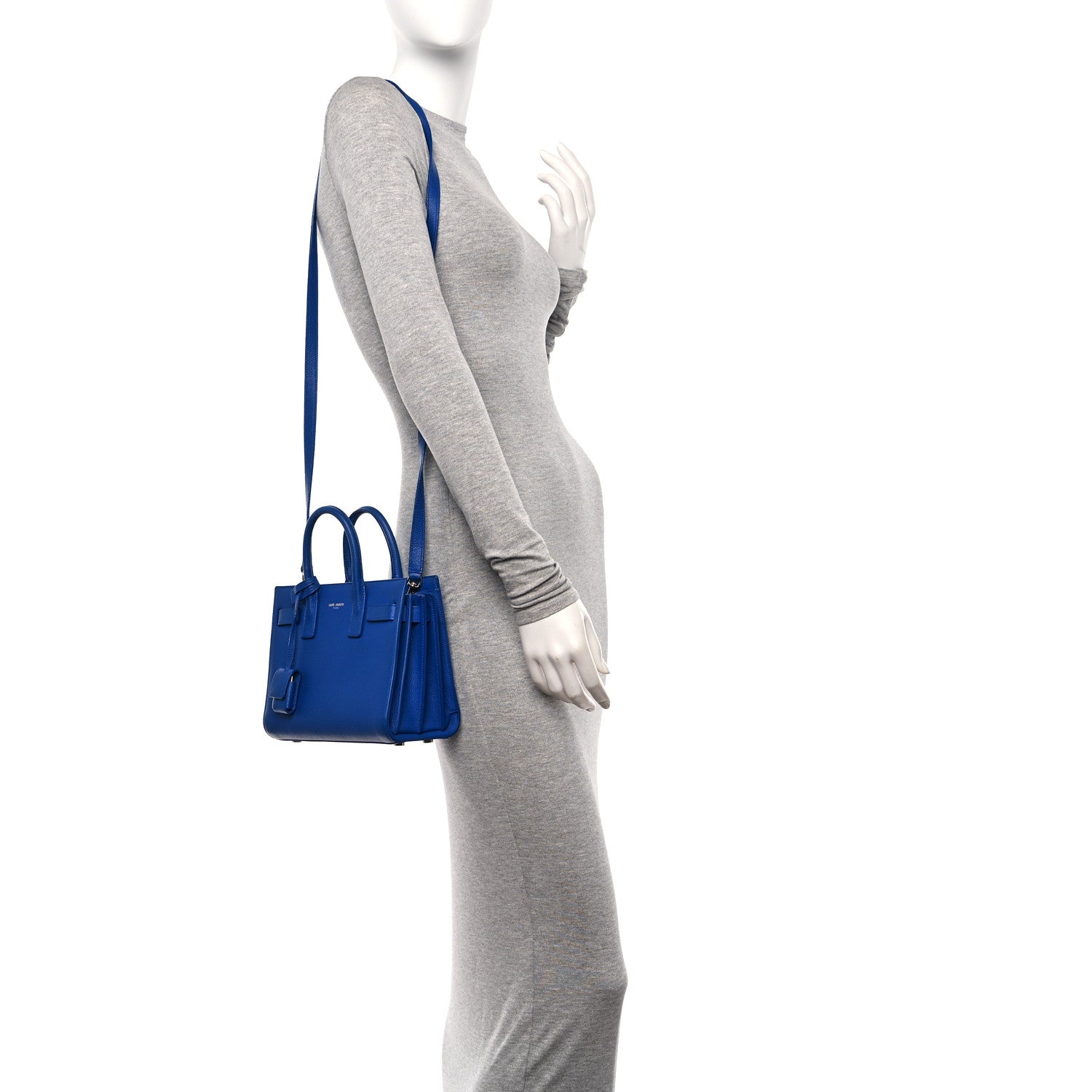 Saint Laurent Calfskin Nano Sac De Jour Royal Blue 2 of 14