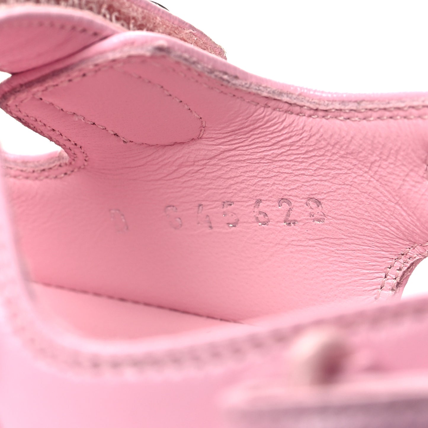 Lambskin Crystal CC Velcro Dad Sandals 38 LightPink