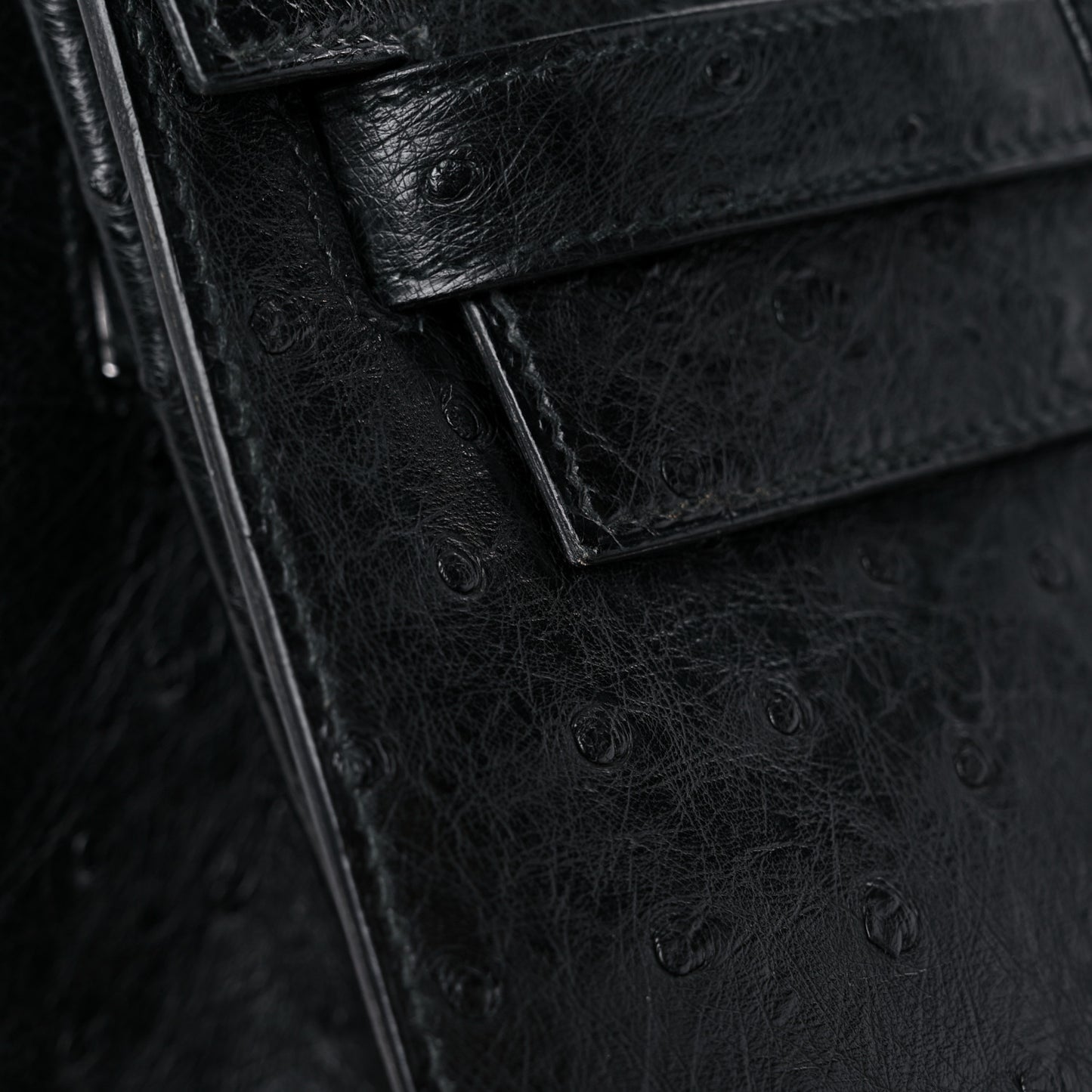 Ostrich Kelly Sellier 32 Black