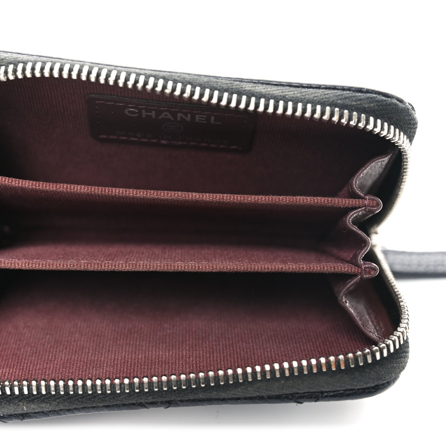 Chanel Caviar Quilted Zip Coin Purse Black 5 of 7