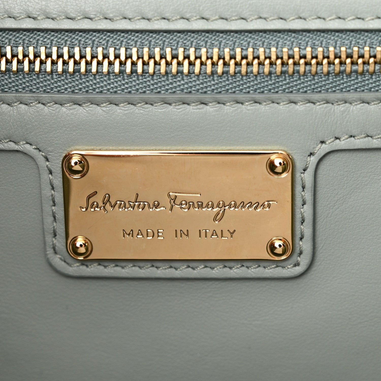 Salvatore Ferragamo Printed Calfskin Ginny Shoulder Bag Opal 6 of 11