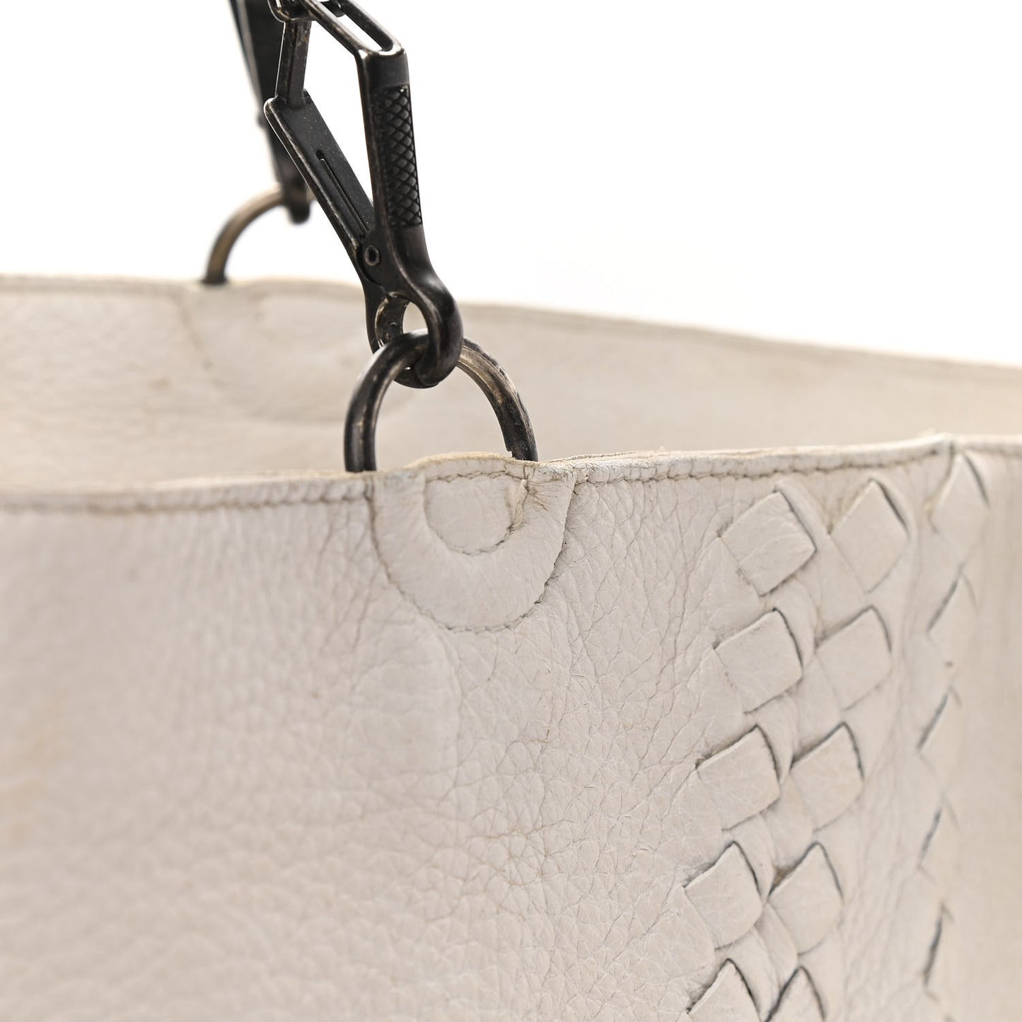 Nappa Intrecciato Tote White