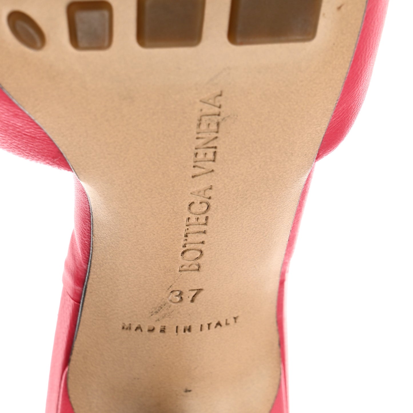 Nappa Quilted Rubber Lido Mule Sandals 37 Lollipop