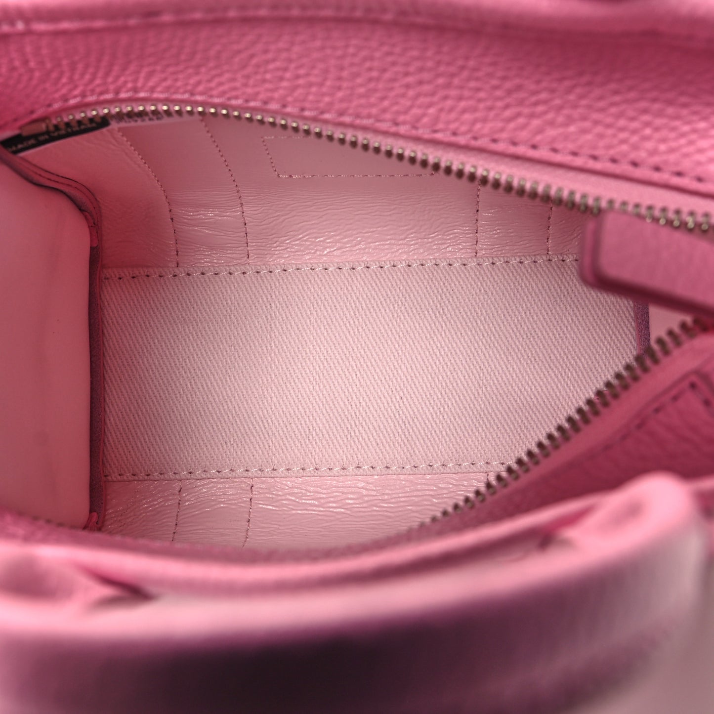 Grained Calfskin Micro The Tote Bag Fluro candy
