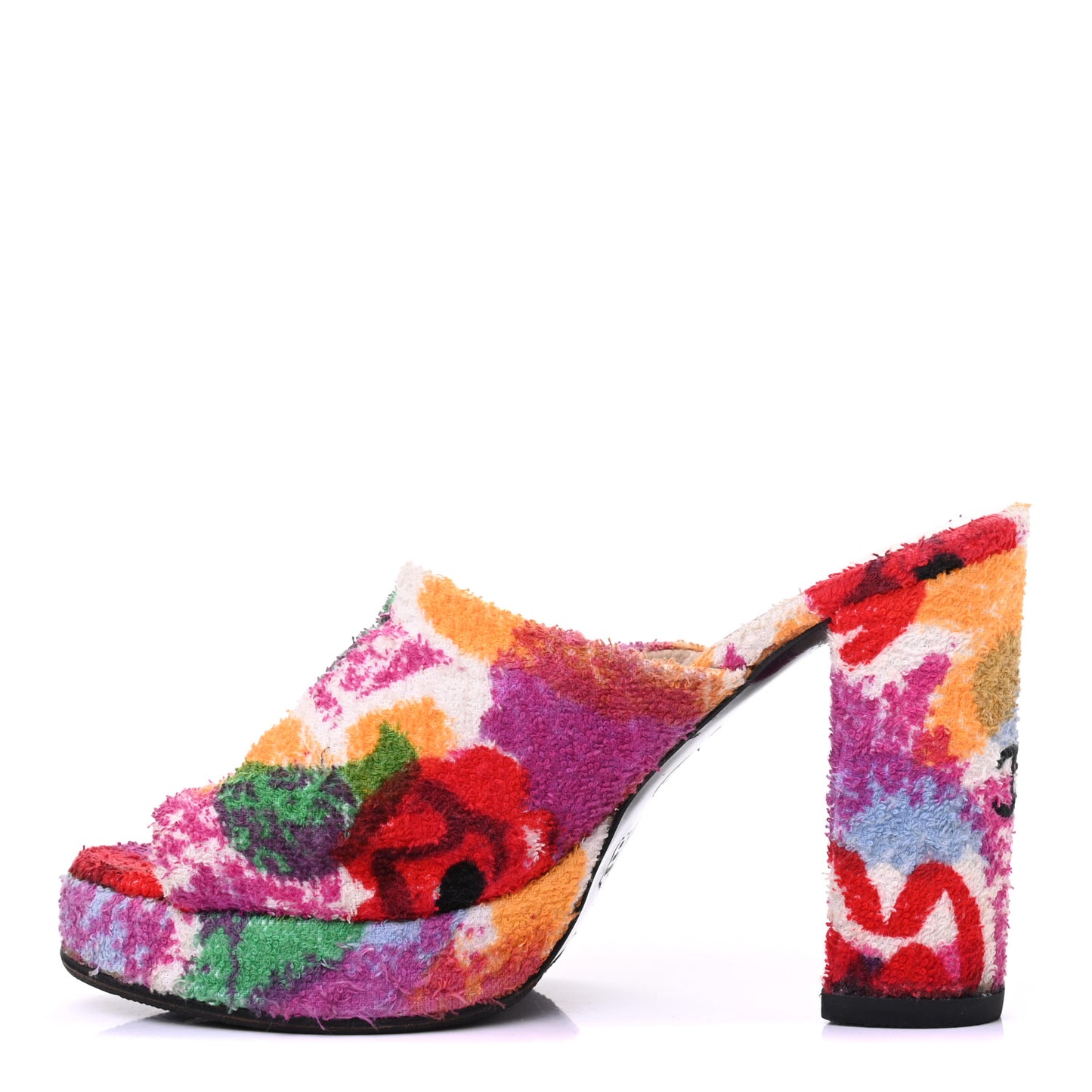 Terry Cloth CC Sandal Mule 36.5 Multicolor