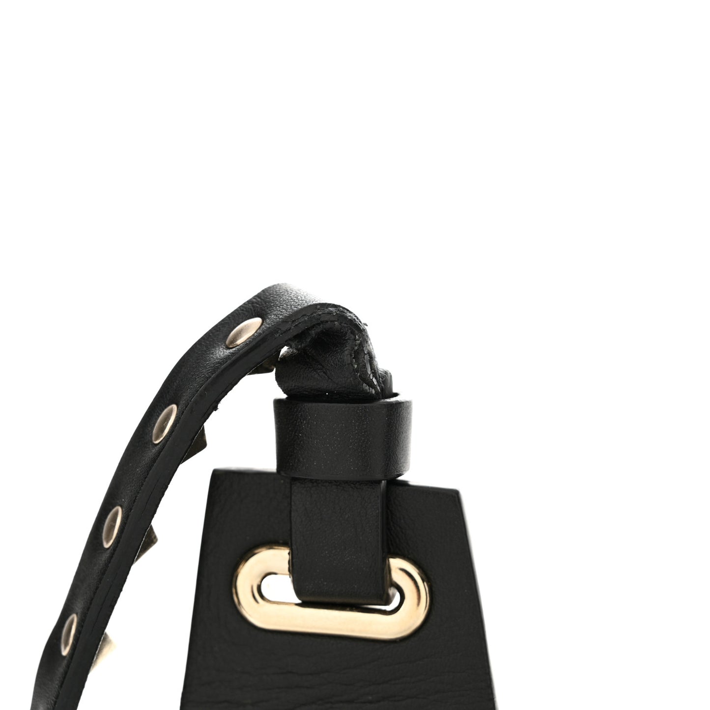 Calfskin Rockstud Crossbody Messenger Bag Black