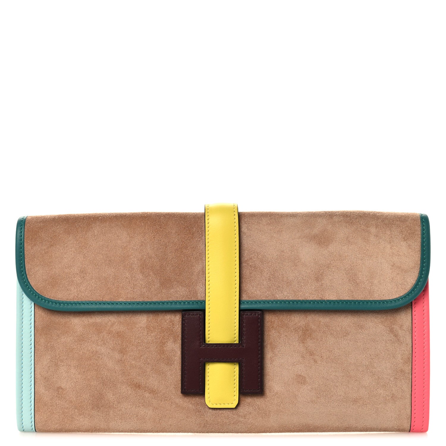 HERMES グルネルPM プラン・エア Hermes Veau Grizzly Swift Jige Elan 29 Clutch Malachite Bordeaux