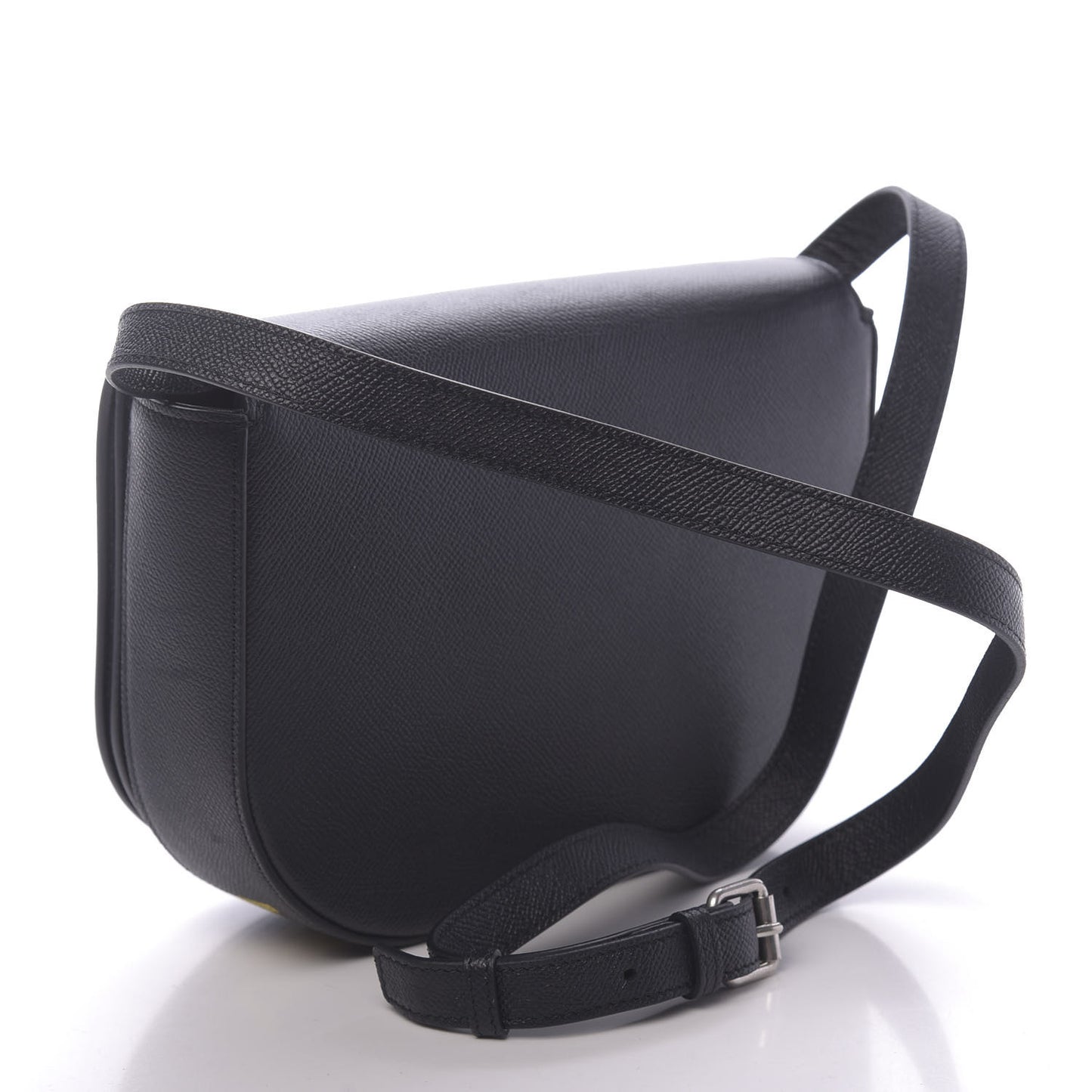 Signature Grained Calfskin Logo S Ville Day Bag Bleu Tempete Jaune