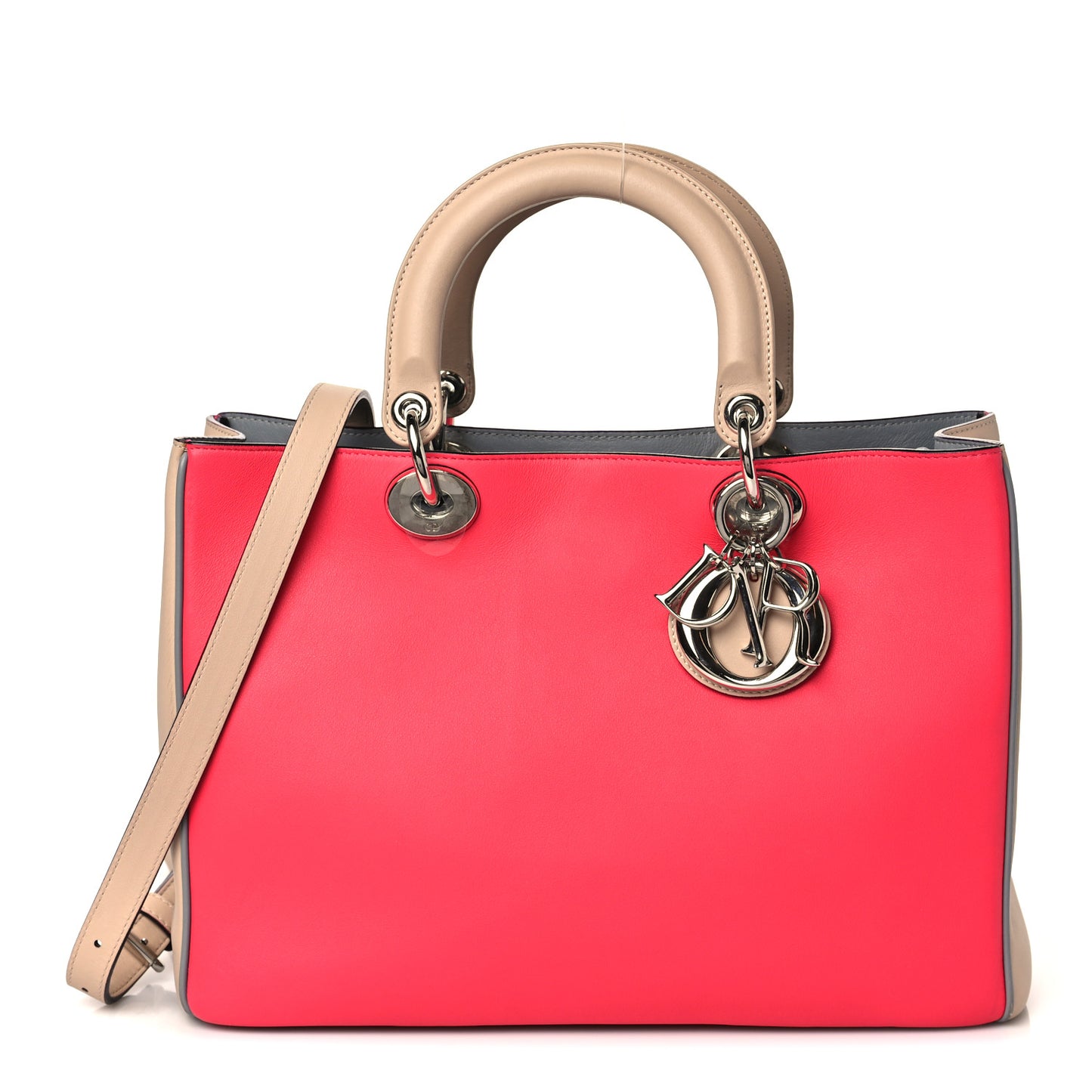 Smooth Calfskin Medium Tri-Color Diorissimo Multicolor