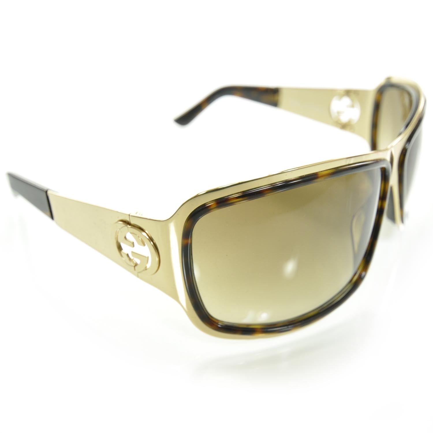 Gucci Mens Tortoise Shell GG Sunglasses 2754S Gold 6 of 8