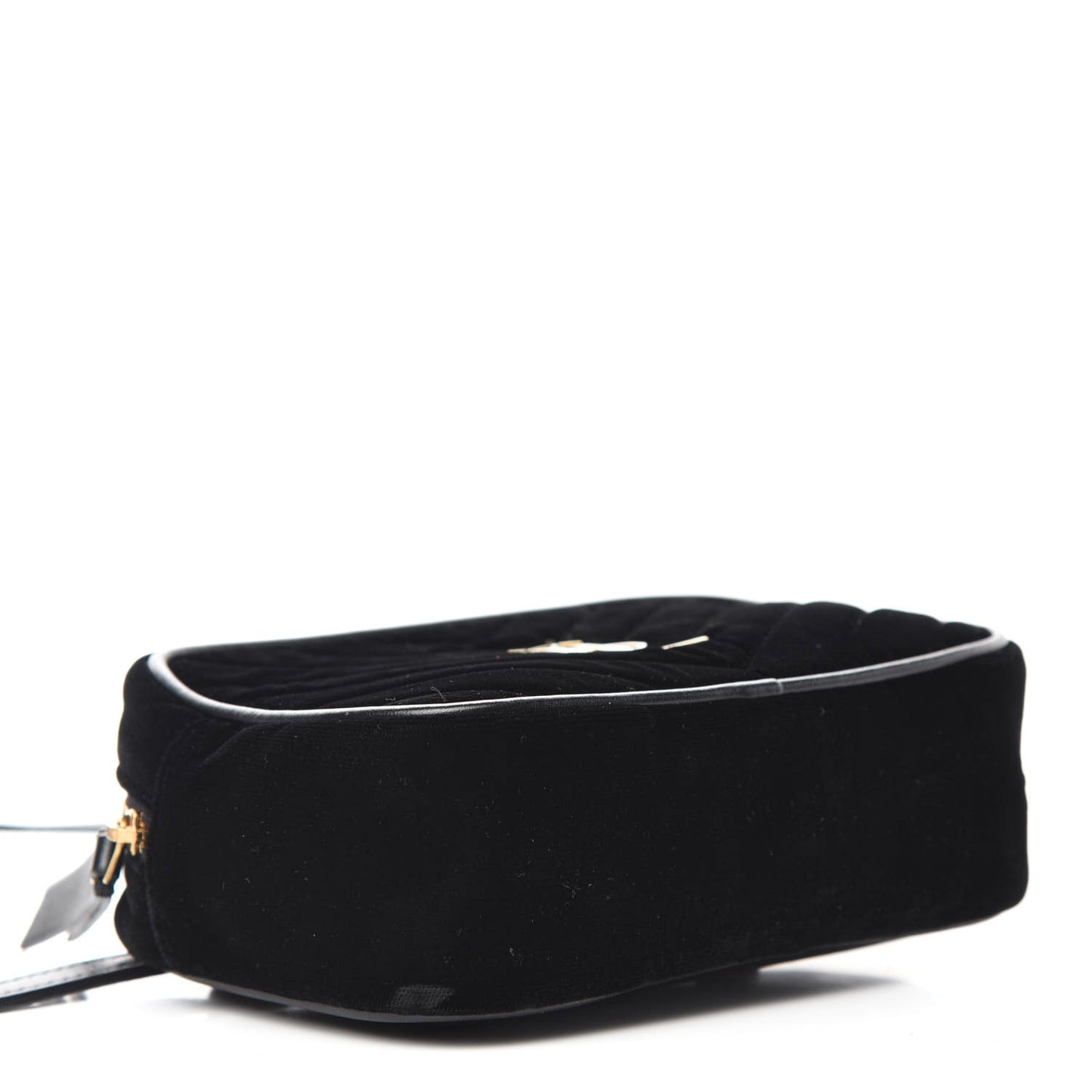 Velour Matelasse Monogram Lou Belt Bag Black