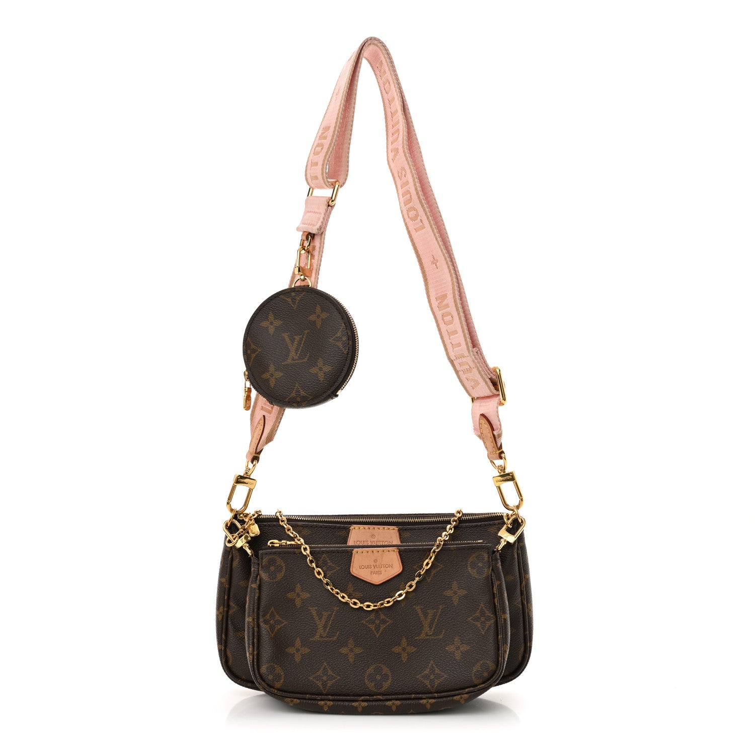 Louis Vuitton Monogram Multi Pochette Accessories Rose Clair