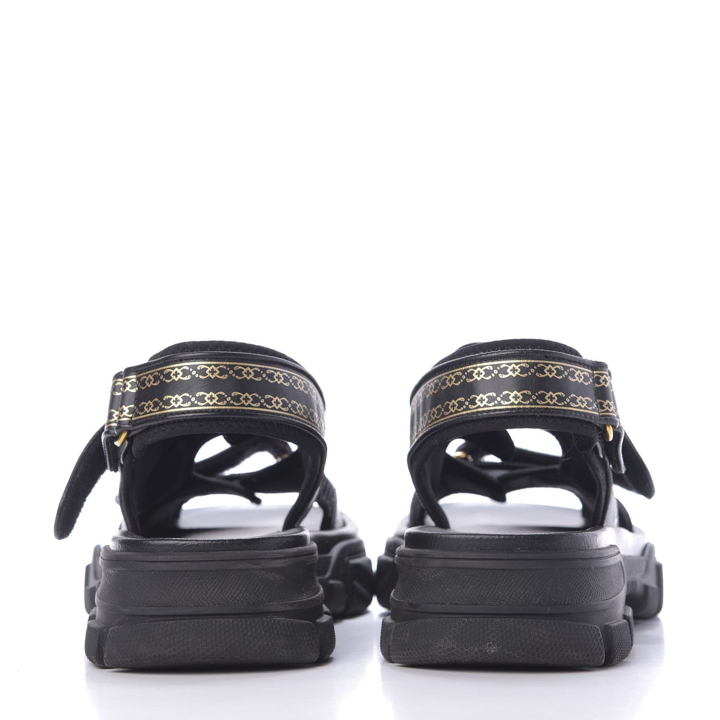 Nappa Mesh Chambre des Squelettes Mens Aguru Sandals 9 Black Gold