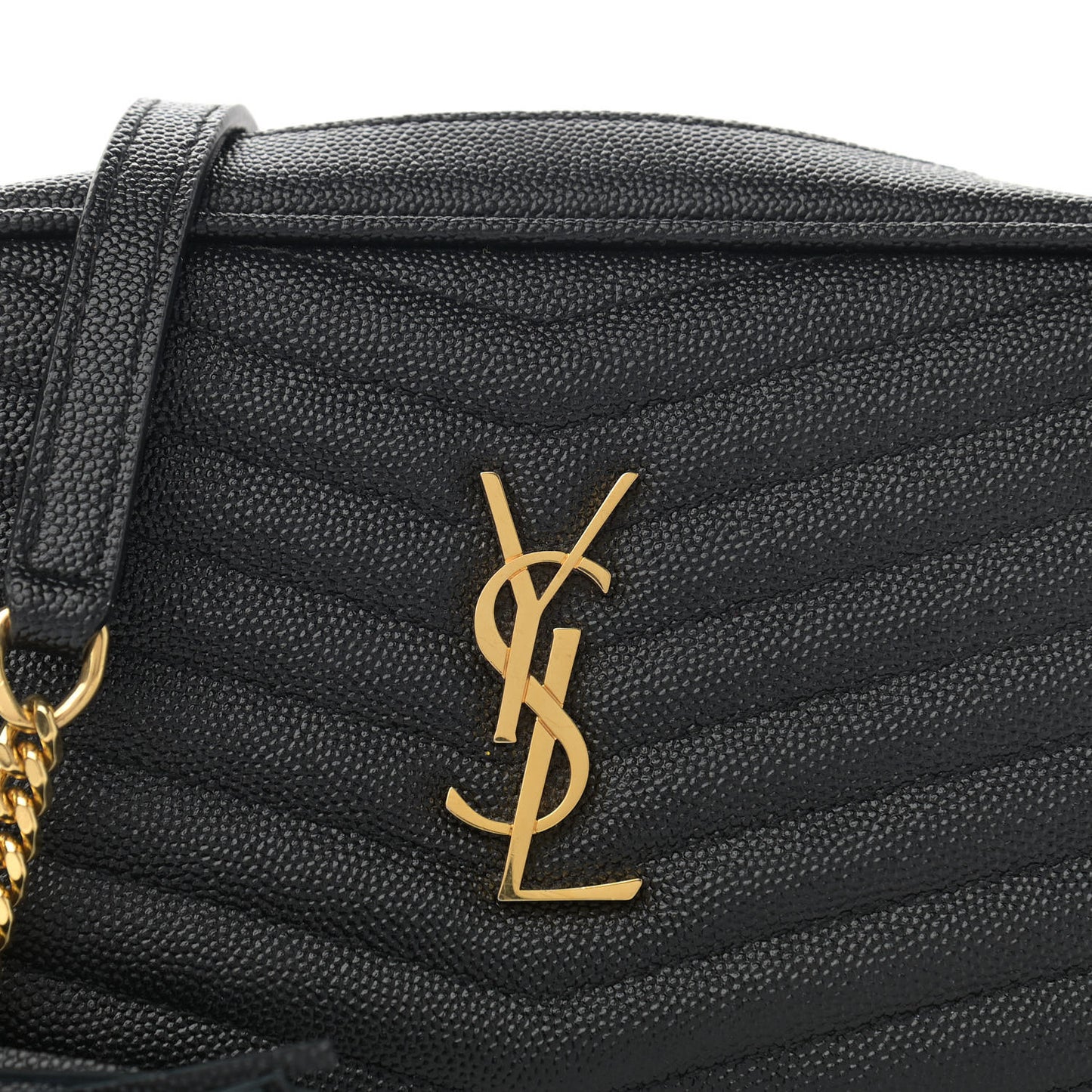 Grain De Poudre Matelasse Monogram Mini Lou Camera Bag Black
