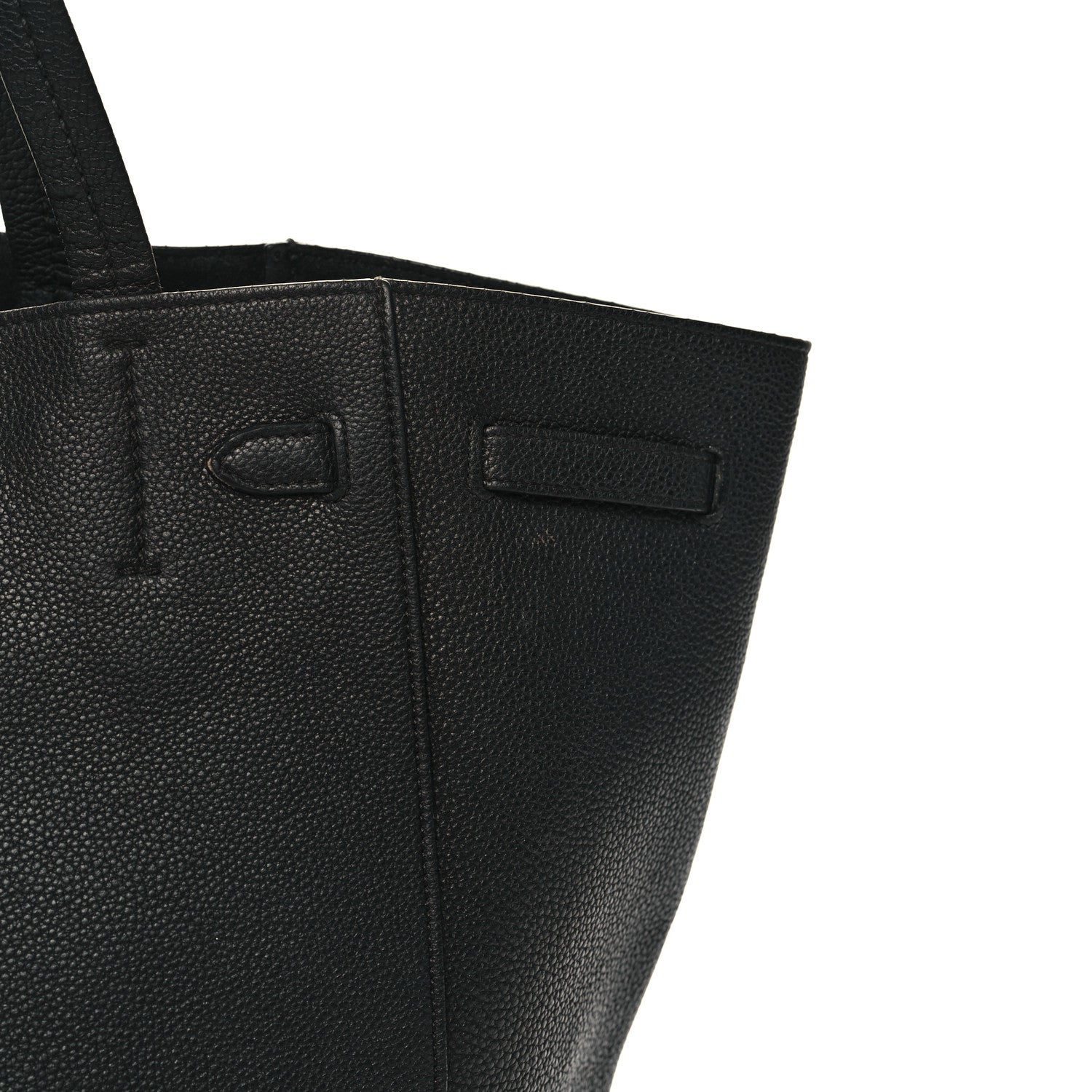 Celine Soft Grained Calfskin Small Belt Cabas Phantom Black 13 of 14