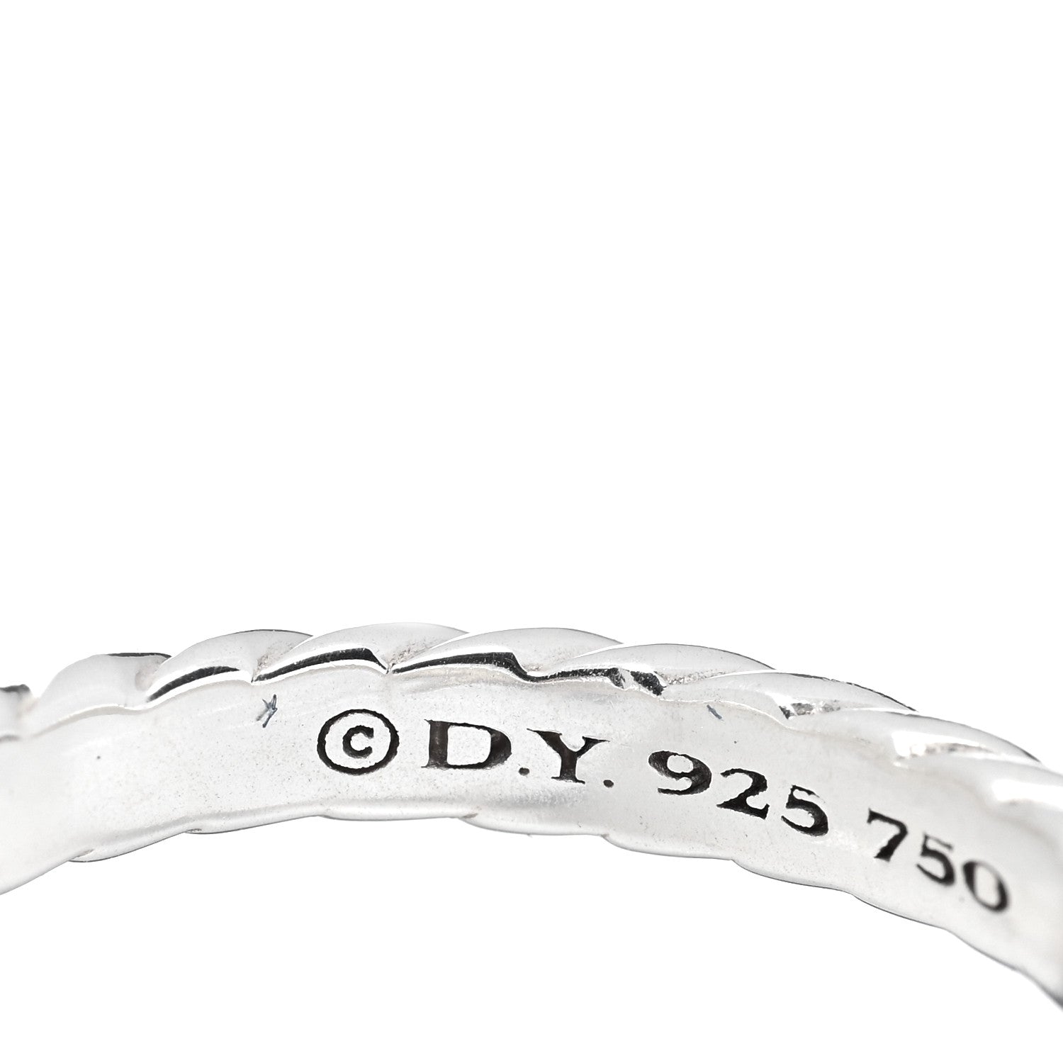 David Yurman Sterling Silver 18K Yellow Gold Blue Topaz Cushion Ring 52 6 4 of 4