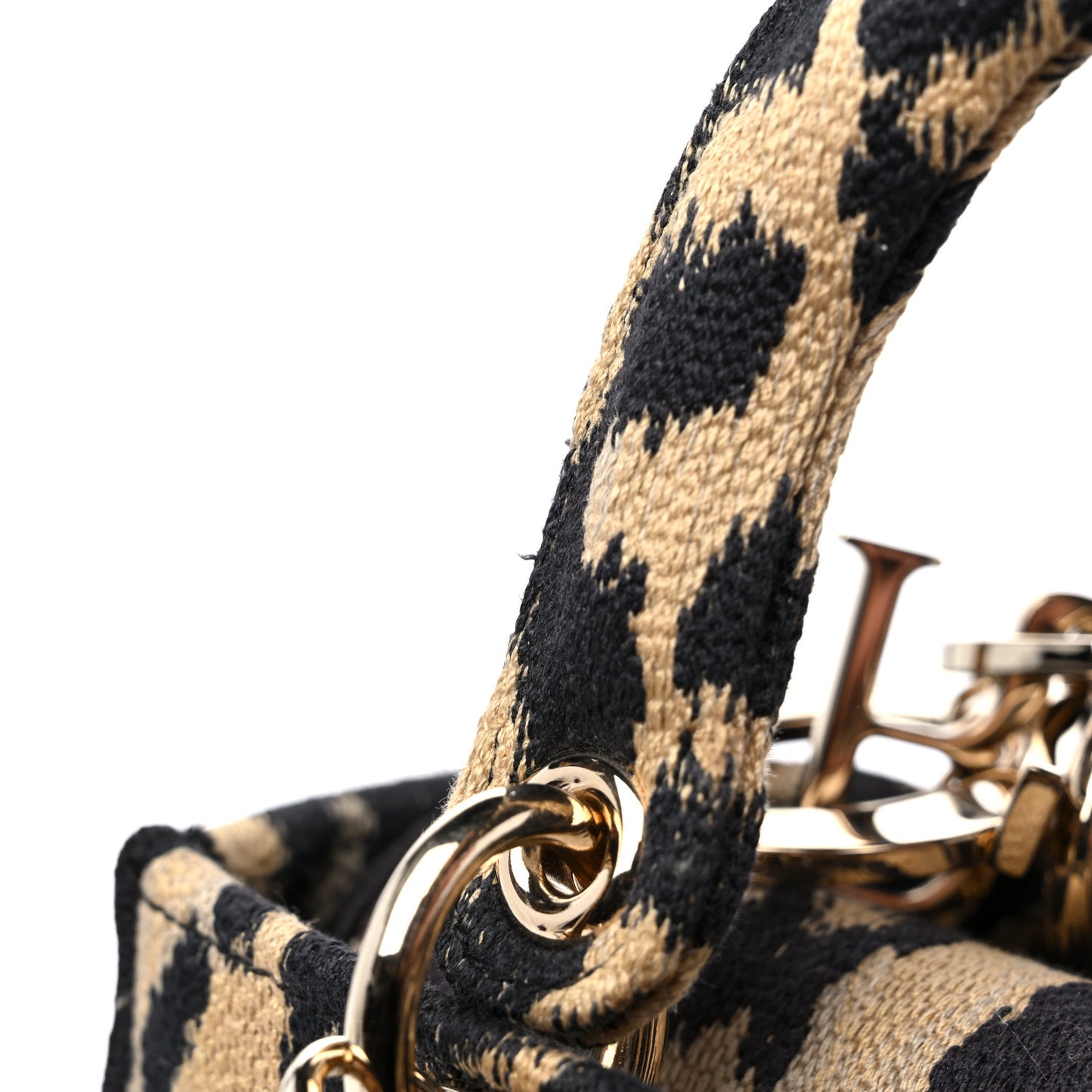 Canvas Medium Mizza Embroidered Lady D-Lite Beige Multicolor