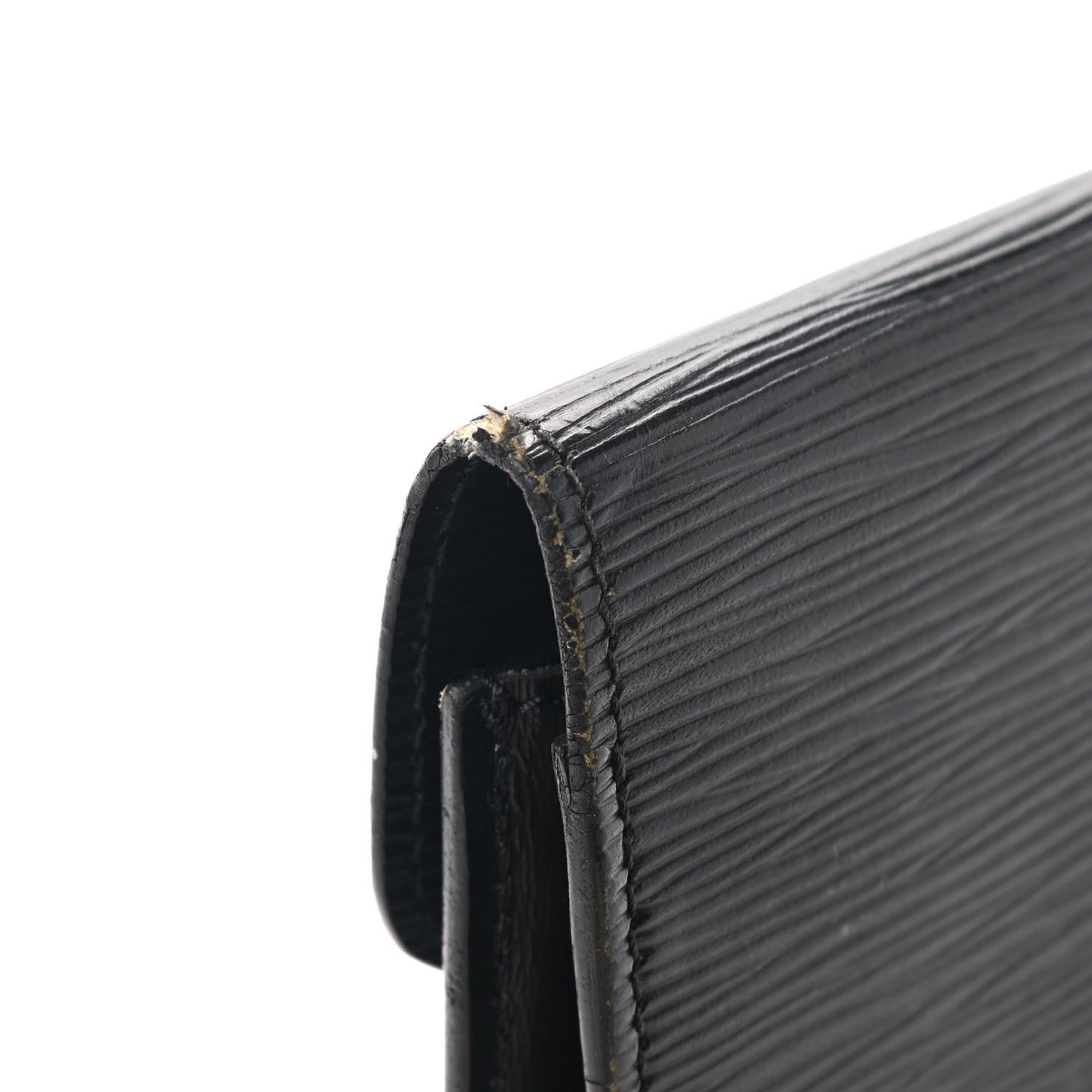 Epi Pochette Sellier Dragonne Clutch Black